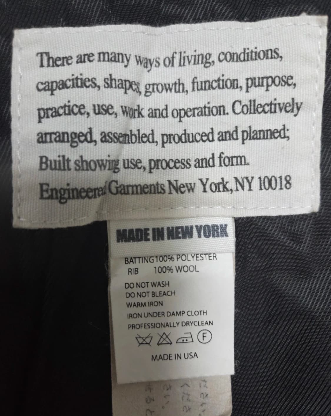 [엔지니어드가먼츠] 데드스탁 코튼 블루종 자켓 상품이미지4