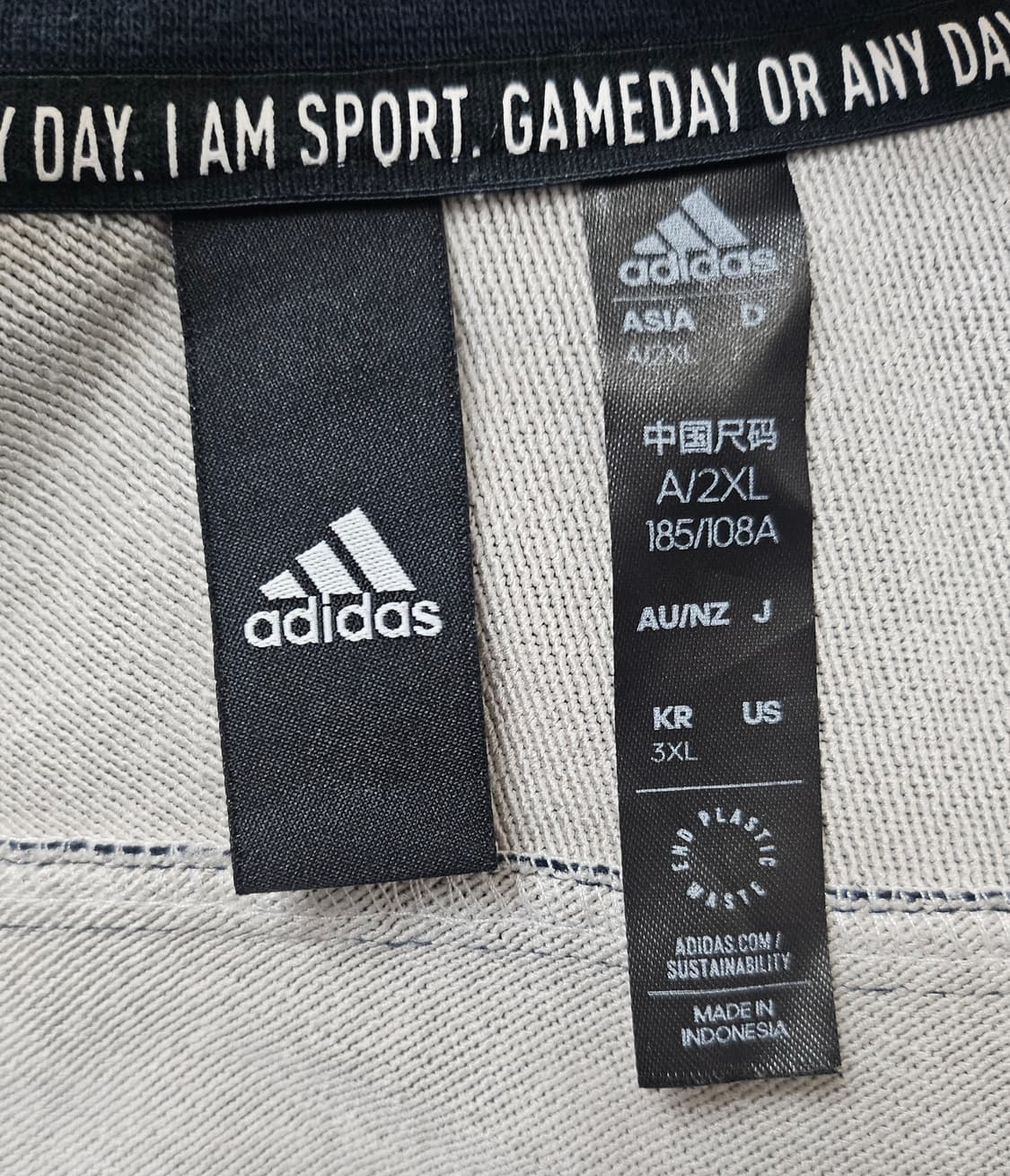 (115)3XL☆초희귀☆아디다스 에센셜3st우븐2중지퍼[네이비]트랙탑져지 상품이미지2