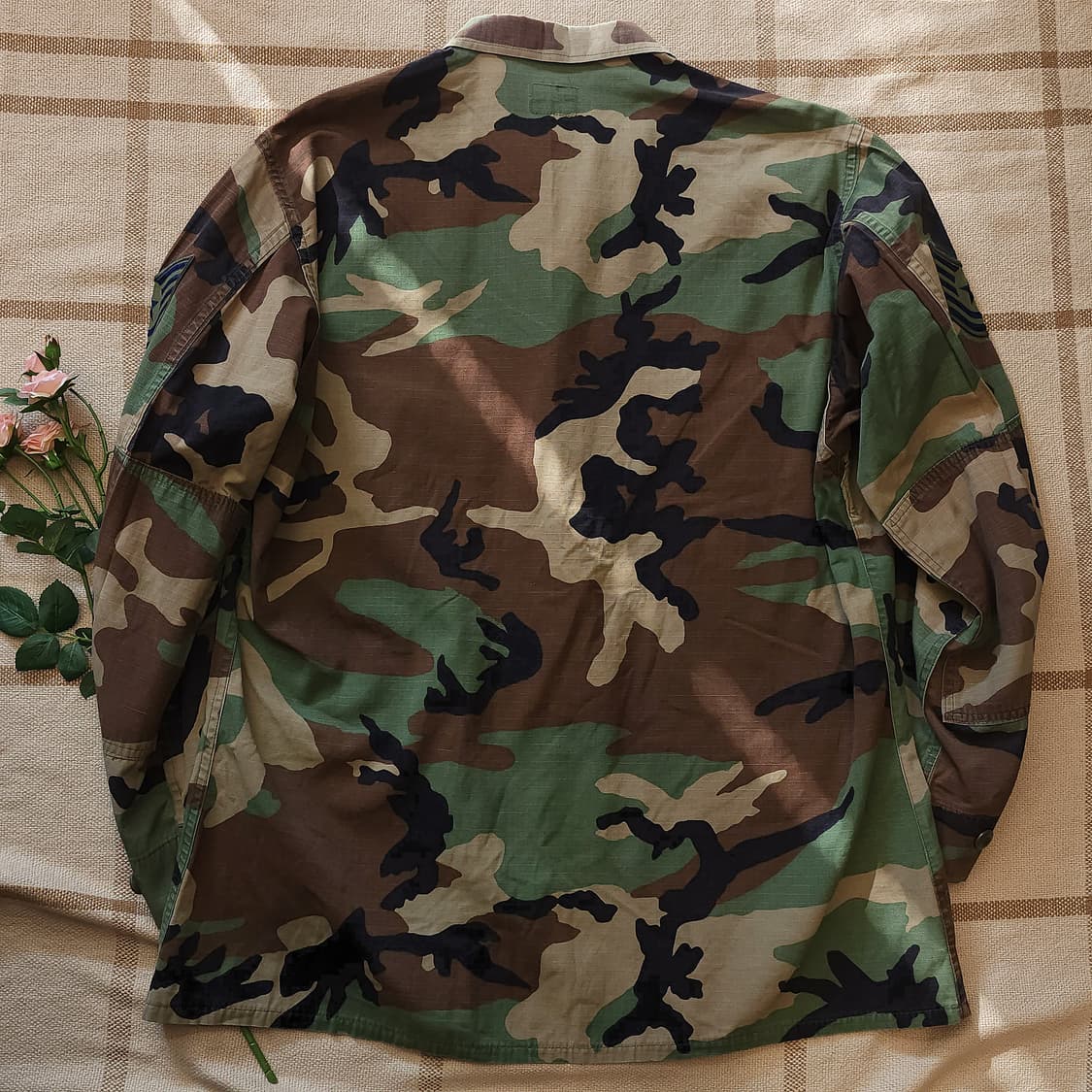 90 년대 미군 오리지널 카모 셔츠자켓 BDU 라지 레귤러 상품이미지2