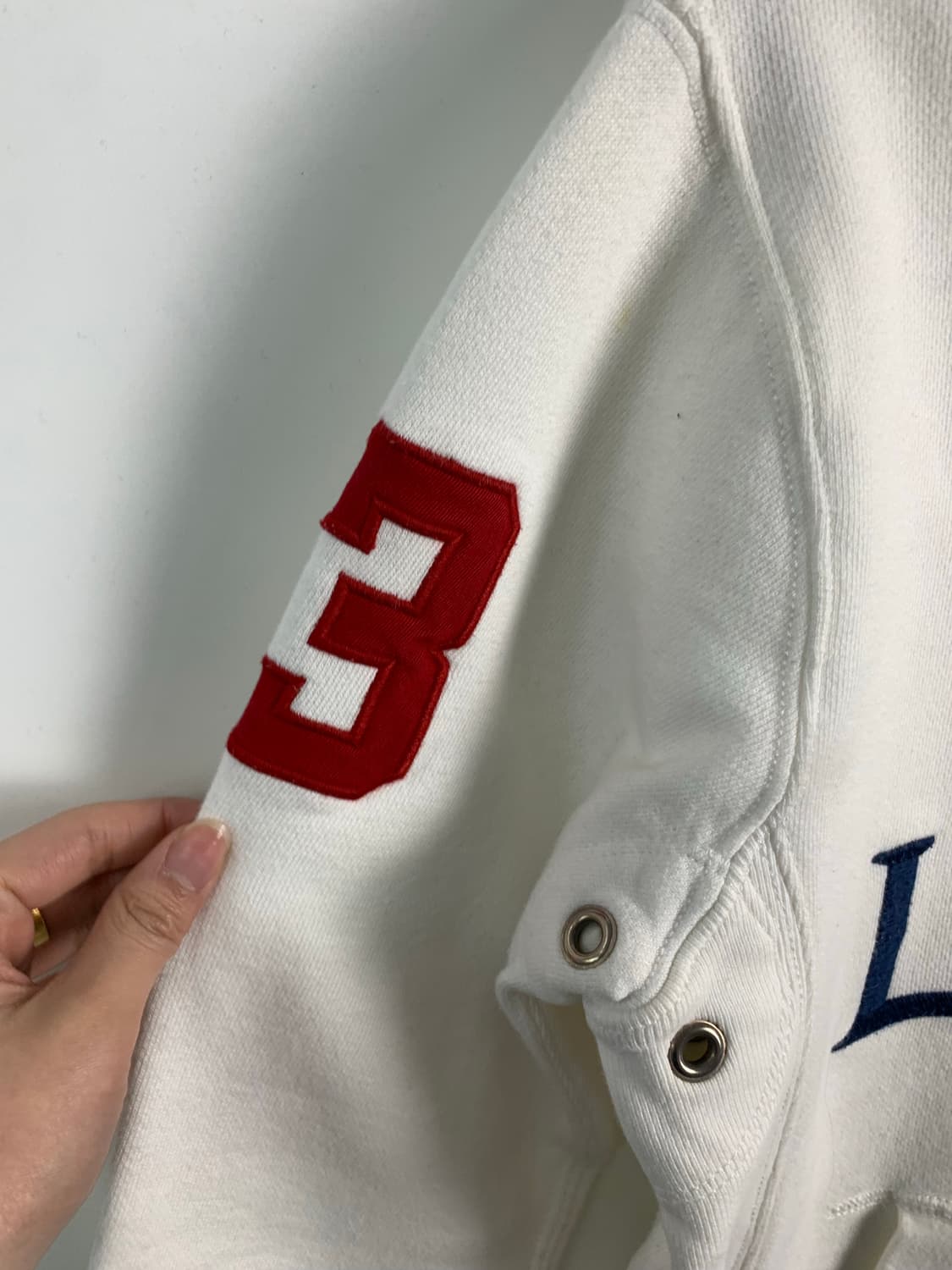 폴로 랄프로렌 럭비 빅포니 화이트 후드티 상품이미지7