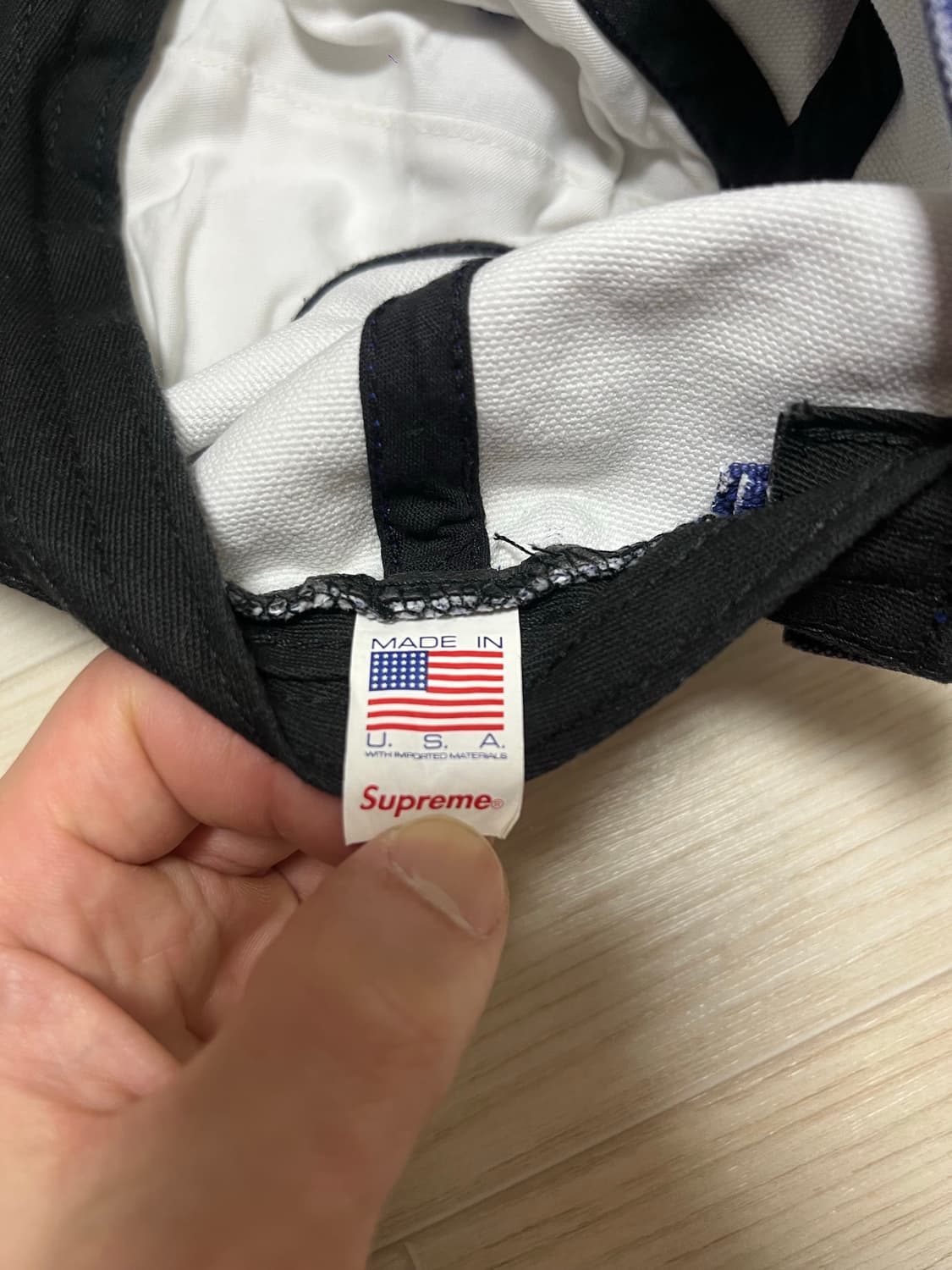 [슈프림] 피그먼트 캔버스 S 로고 6-패널 캡 네이비 -23SS 상품이미지6