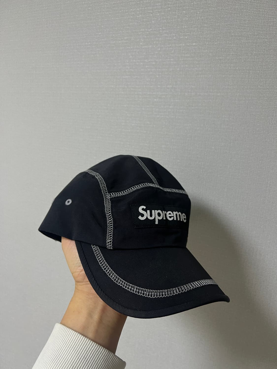 슈프림 리플렉티브 스티치 캠프캡 Supreme 23ss 크림인증 상품이미지5