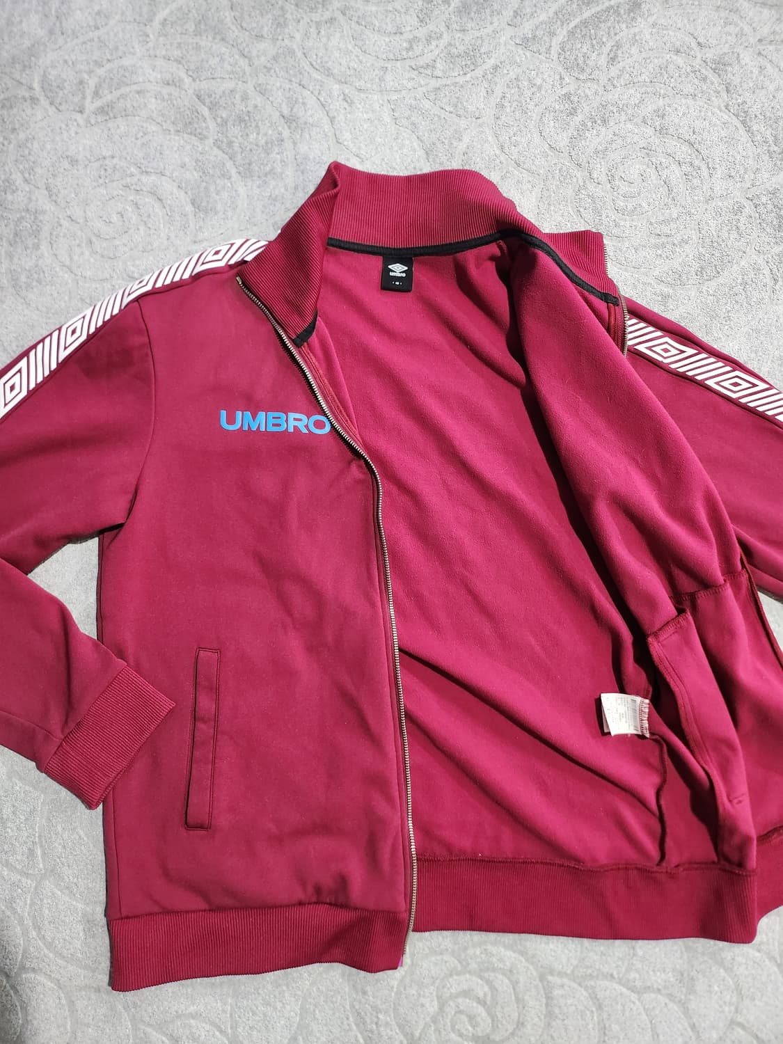 엄브로 빈티지 로고 테이핑 트랙탑 (버건디) 2XL 상품이미지7