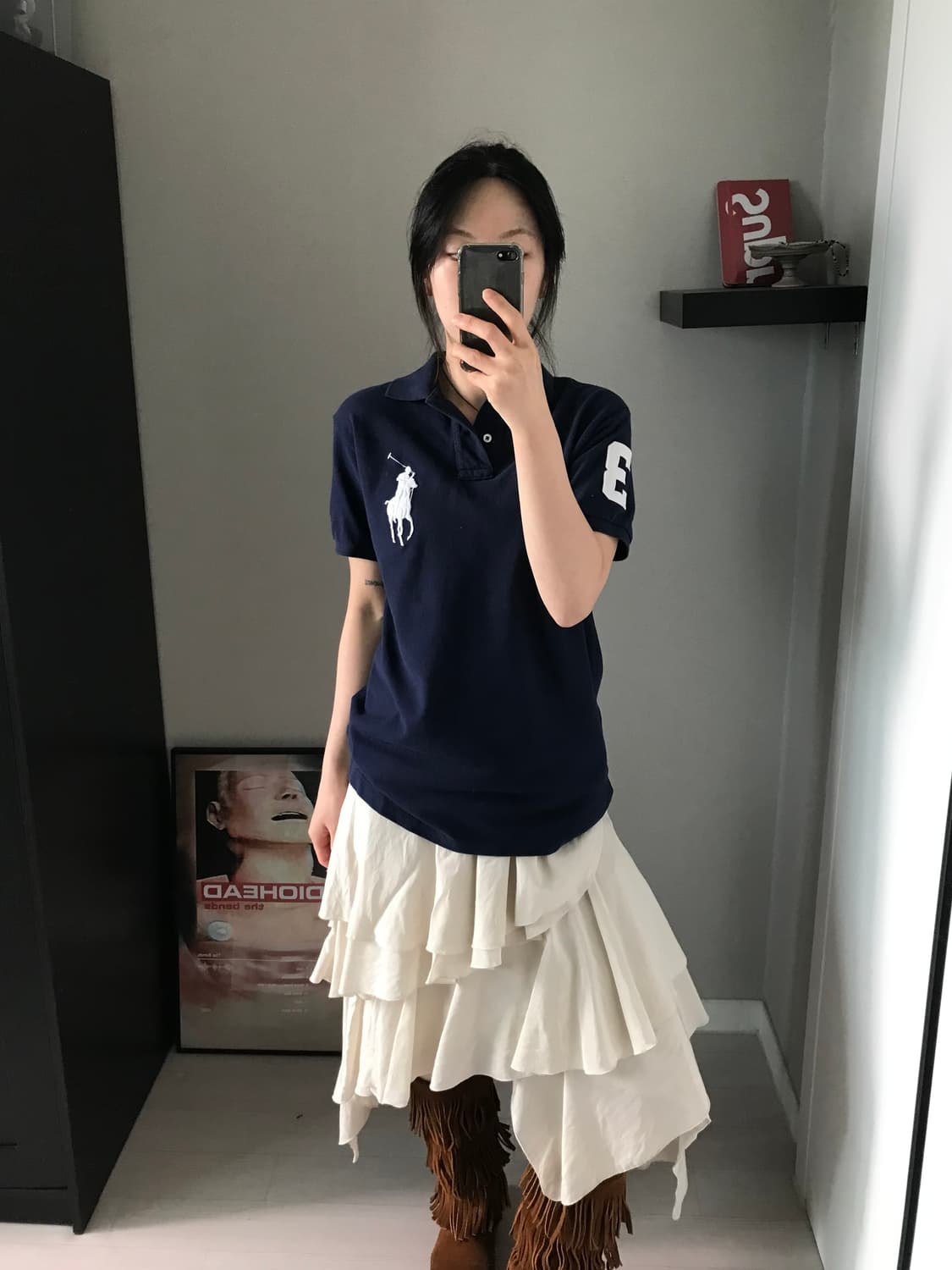 폴로 랄프로렌 빅포니로고 네이비 반팔 카라티 상품이미지2