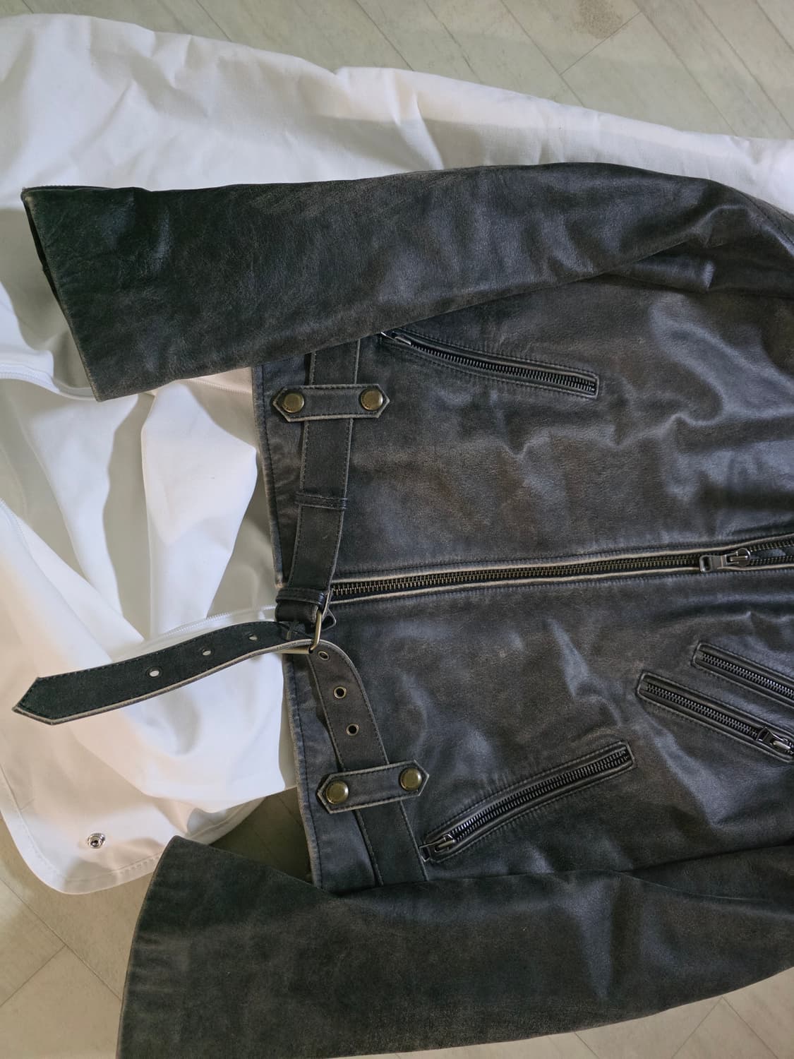 앤더슨벨 위노나 레이싱 바이커 레더 자켓 L 상품이미지4