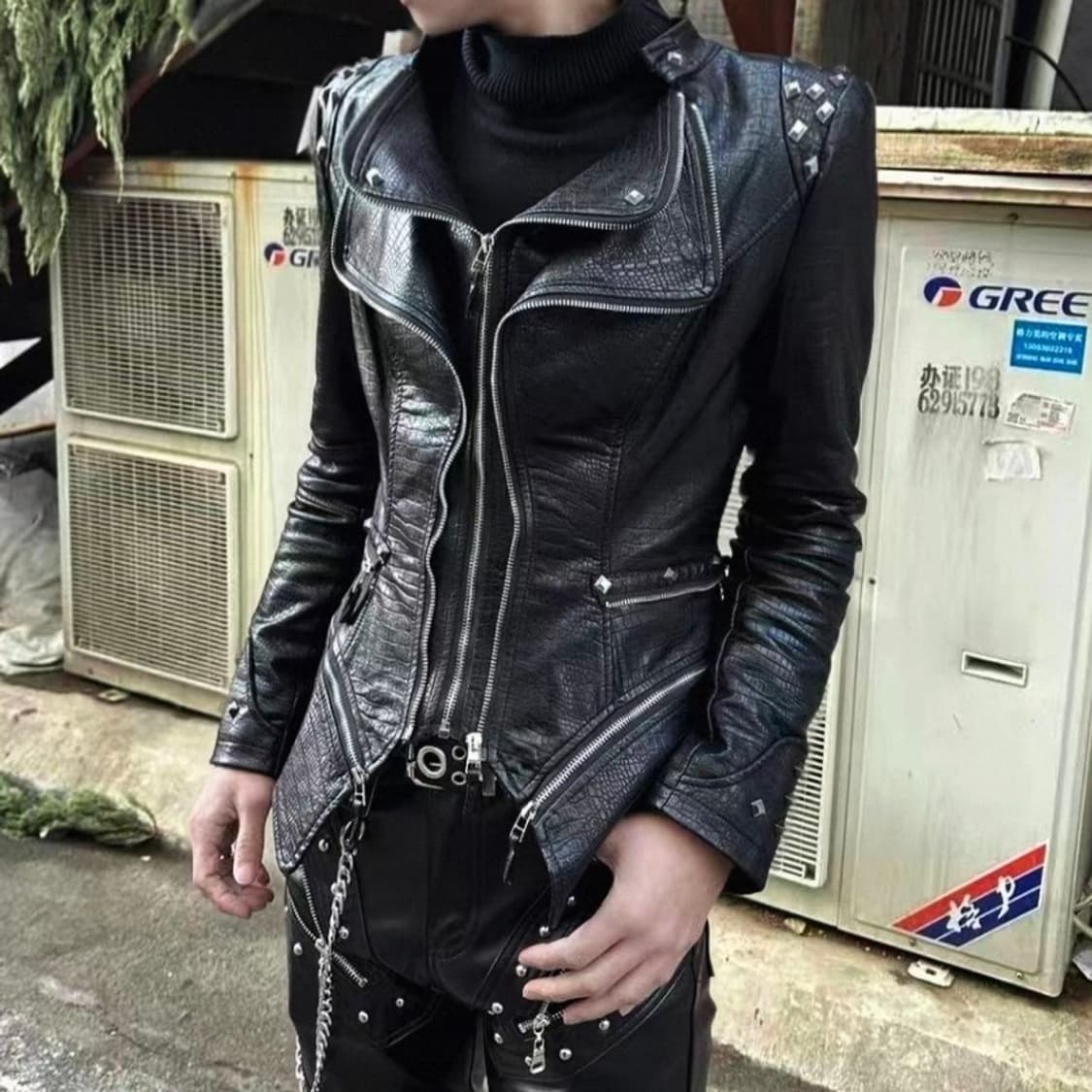 Stud Leather Jackat 상품이미지1