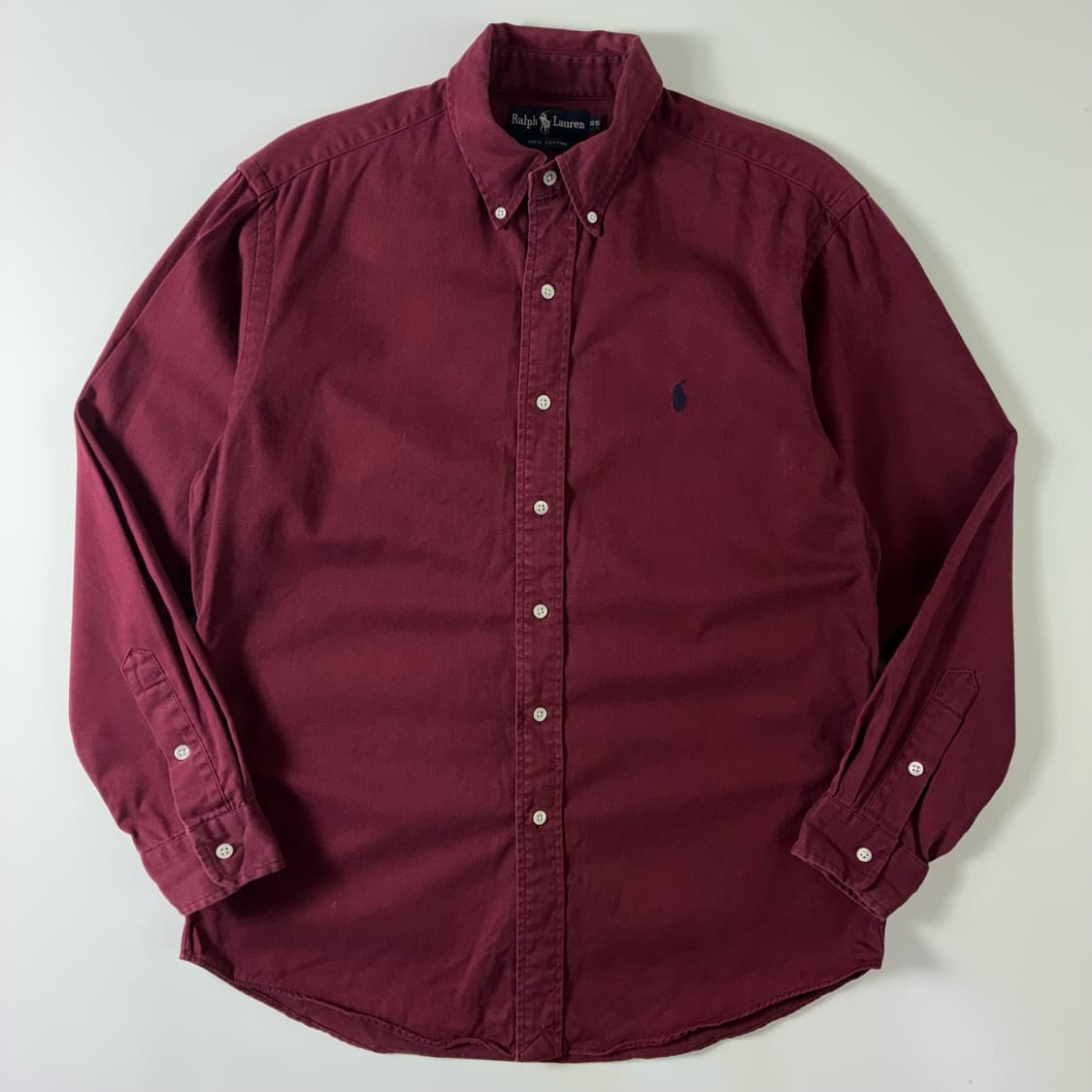 Polo  폴로 랄프로렌 자수 코튼 버건디 옥스퍼드 셔츠  상품이미지1