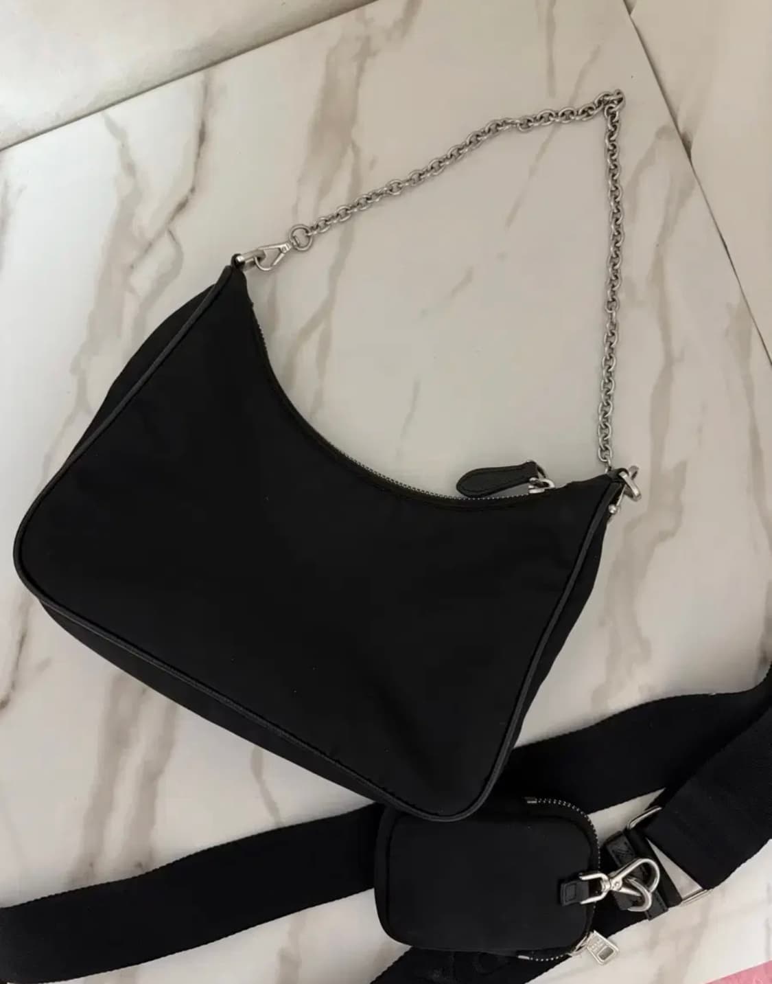 프라다 2005 리나일론 테수토 체인 호보백 크로스백 상품이미지1