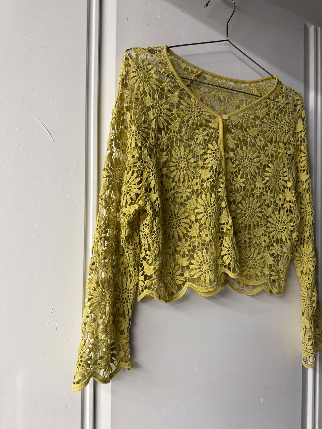 일본빈티지 플로럴 크로셰 가디건 상품이미지5