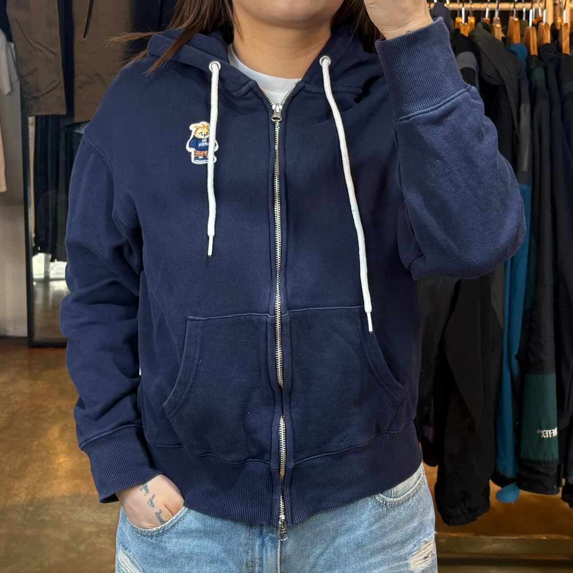 키르시 네이비 투웨이 후드집업 상품이미지1