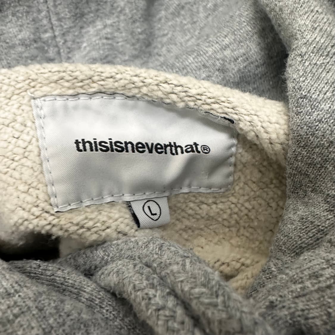 디스이즈네버댓 후드티셔츠 그레이 L 상품이미지4