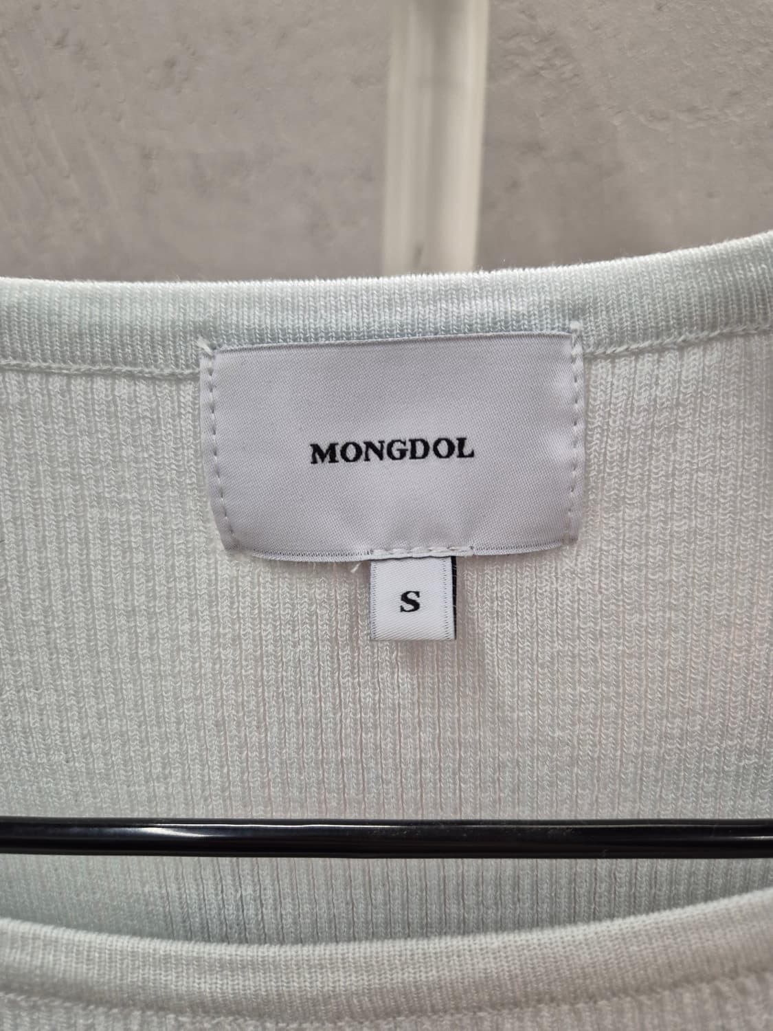 몽돌 스카이블루 골지 스퀘어넥 반팔 S 상품이미지4