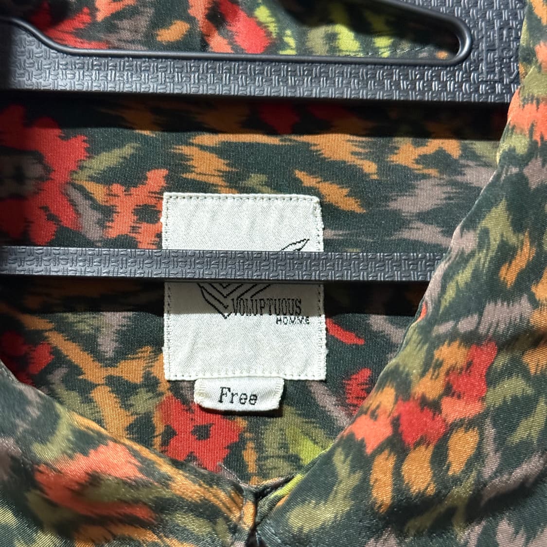 VTG 빈티지 오리엔탈 플라워 자카드 패턴 시스루 디테일 긴팔 셔츠 상품이미지5