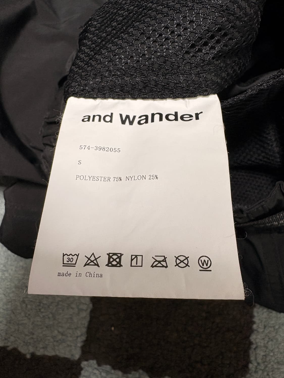 앤드원더 오버사이즈 카고 팬츠 블랙 S 상품이미지4