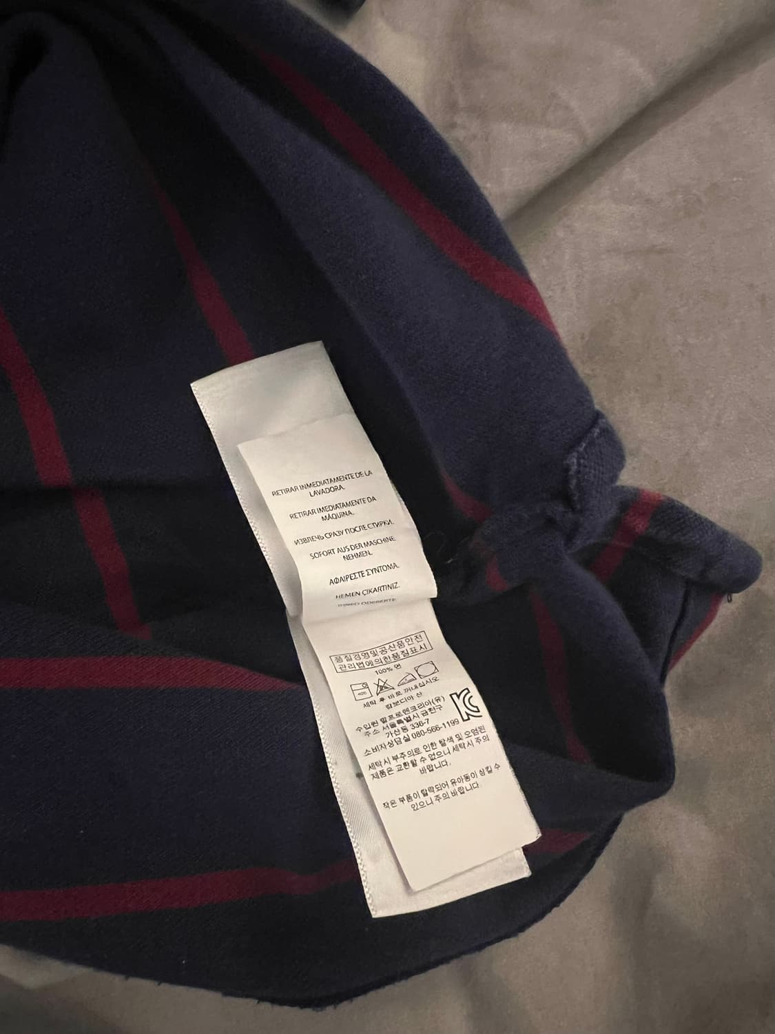 폴로 랄프로렌 줄무늬 반팔 카라티 M 상품이미지10