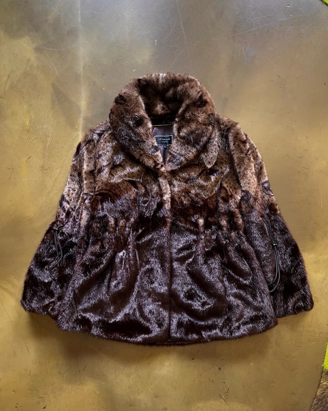 Vintage Real Fox Fur String Sleeve Coat 상품이미지3