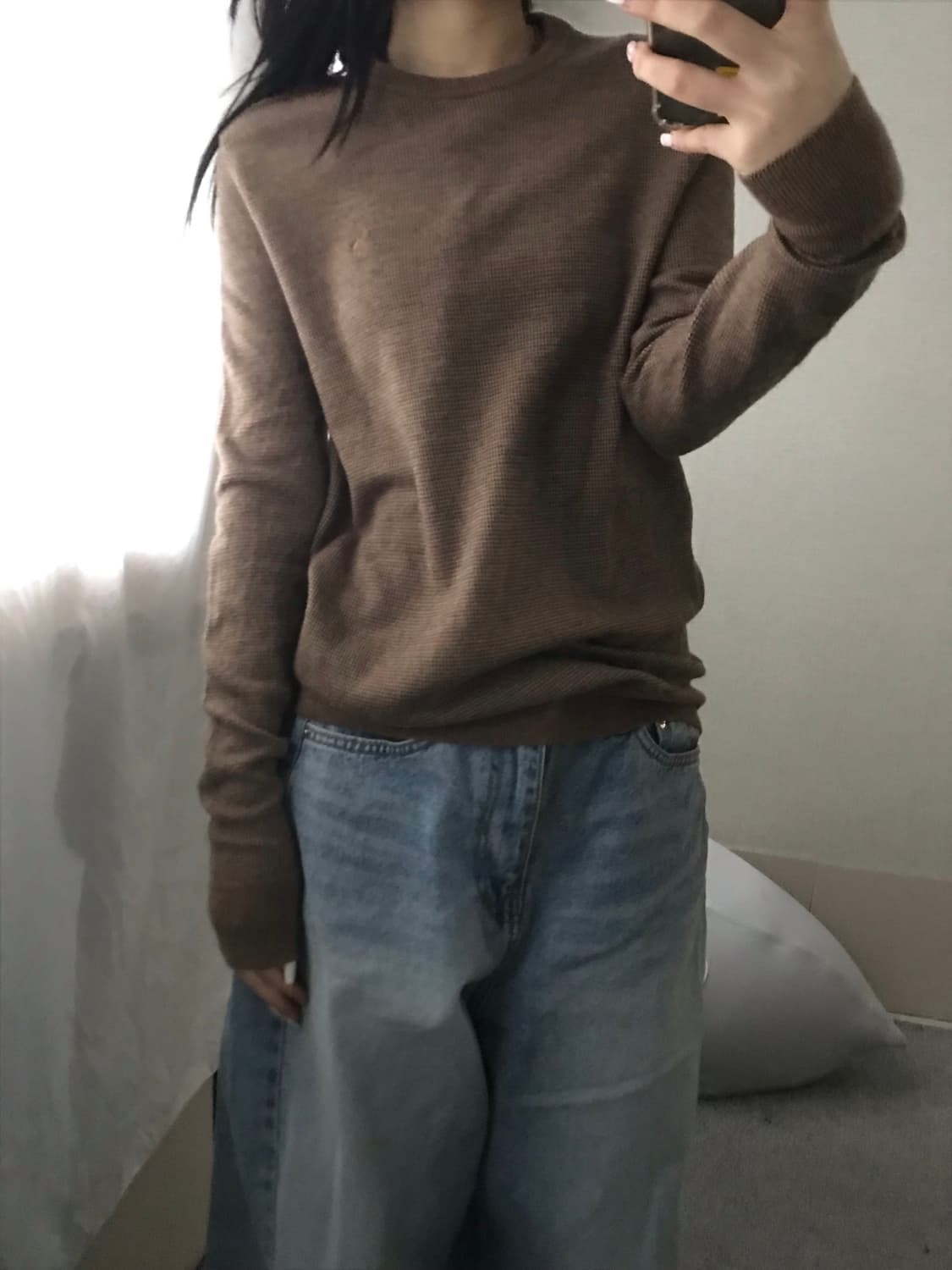 폴로 브라운 메리노울 니트 상품이미지1