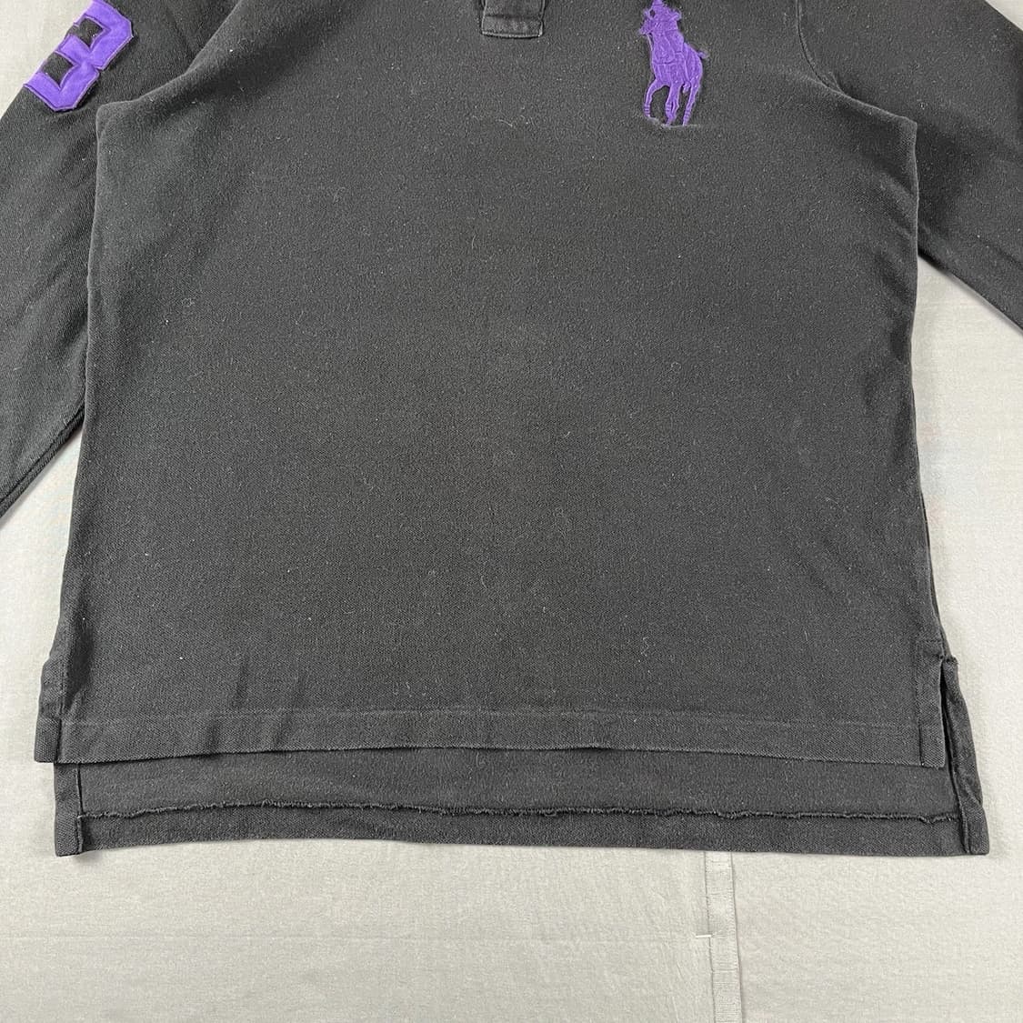 폴로 랄프로렌 빅포니 롱슬리브 카라 티셔츠 블랙 퍼플 상품이미지6