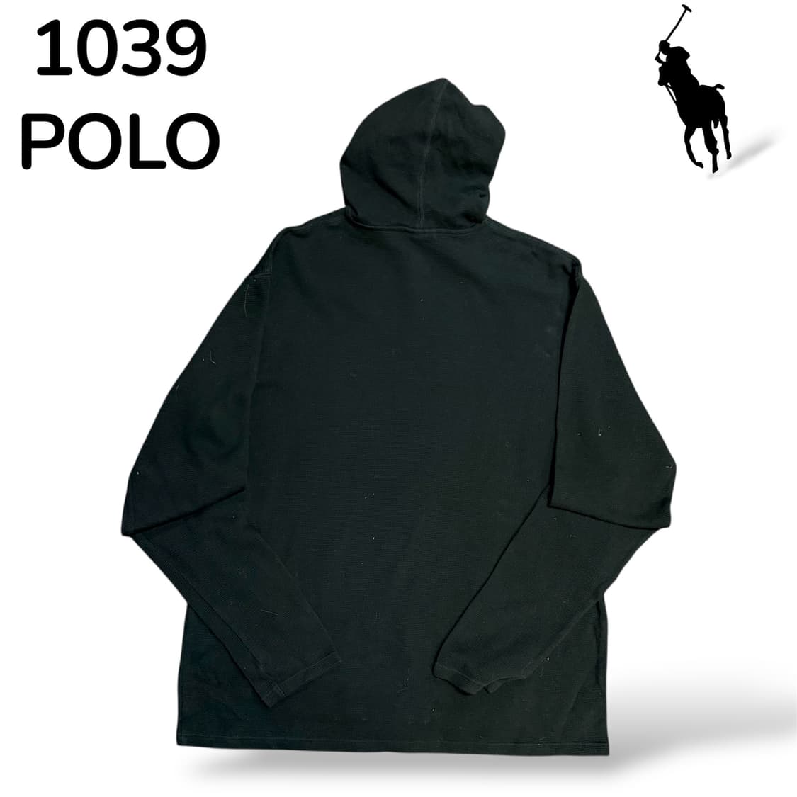 폴로 블랙 와플 후드 XL 상품이미지3