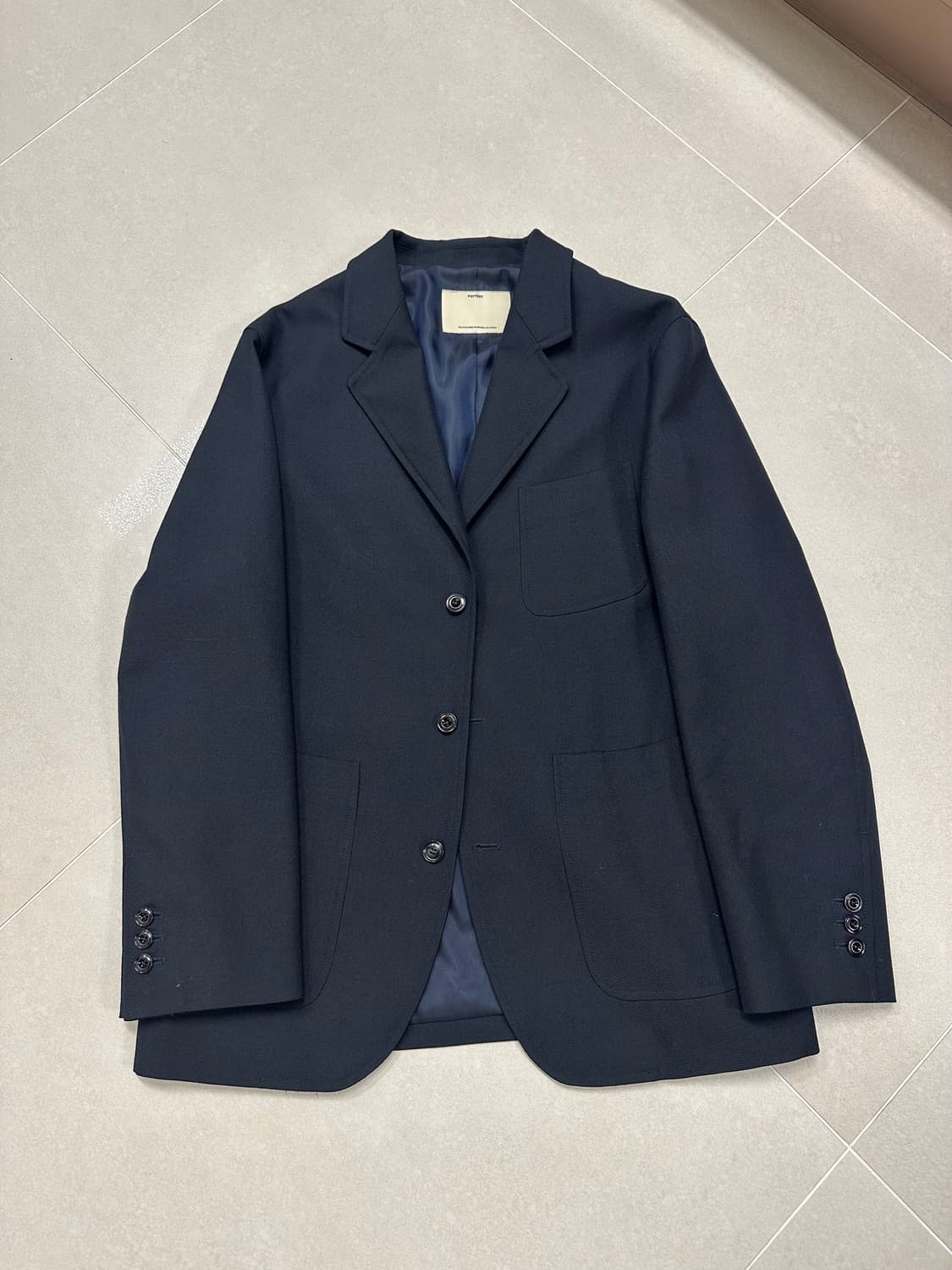 포터리 울 스포츠 셋업 2/4 네이비 상품이미지2