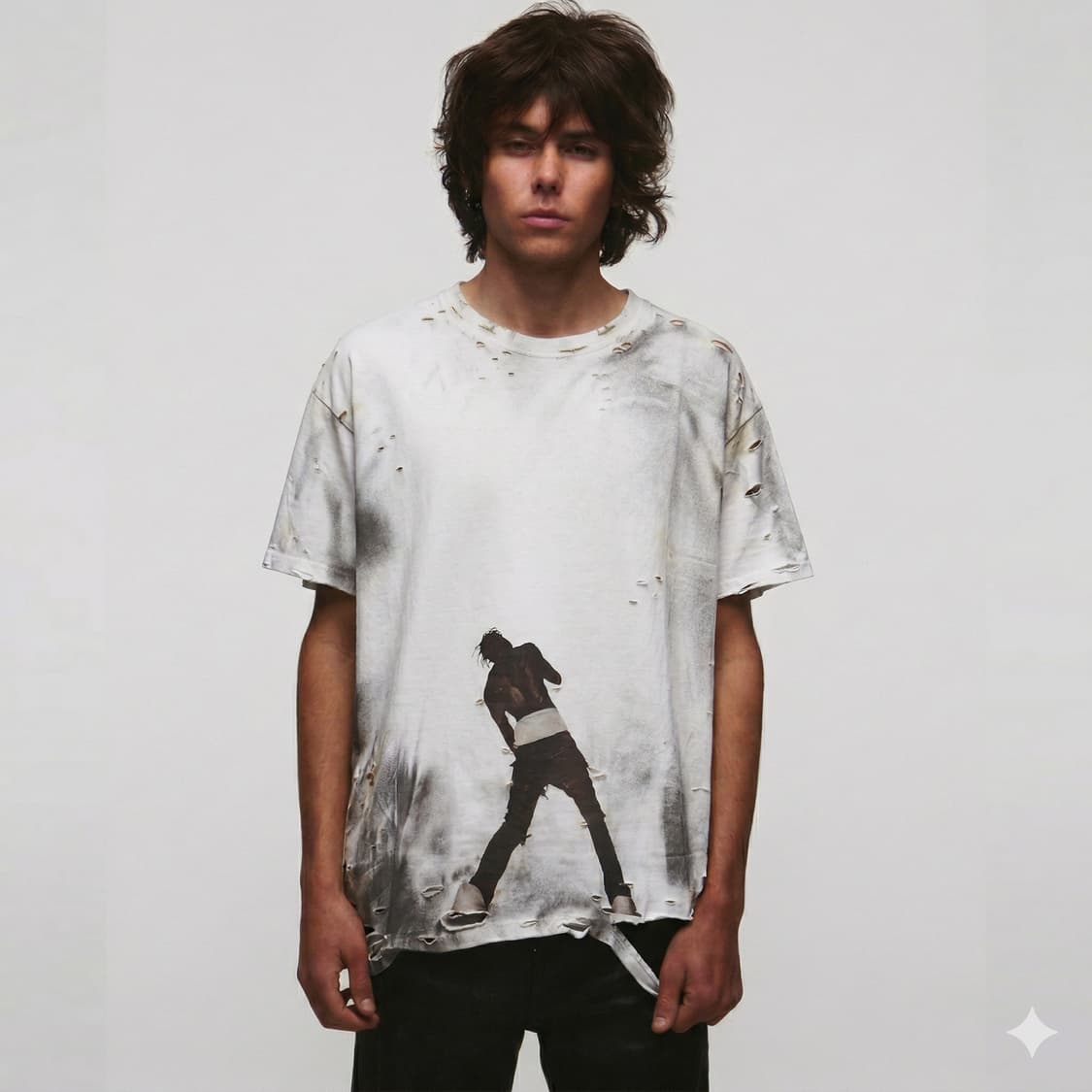 빈티지 트래비스스캇 디스트로이드 데미지 반팔 상품이미지2