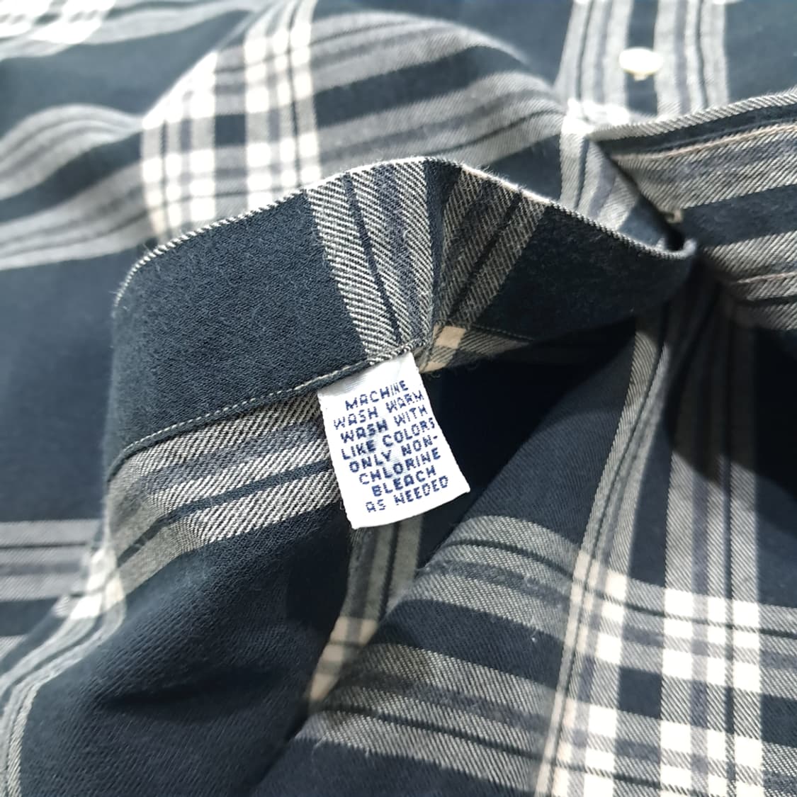 CL613 XL 폴로 90s 레드포니 모던 클래식 타탄체크 네이비 셔츠 상품이미지5