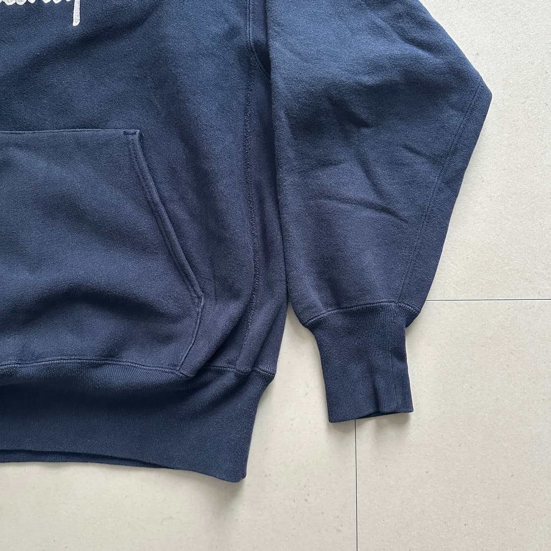 90s 챔피온 리버스위브 네이비 후드티 (M) MADE IN USA 상품이미지3