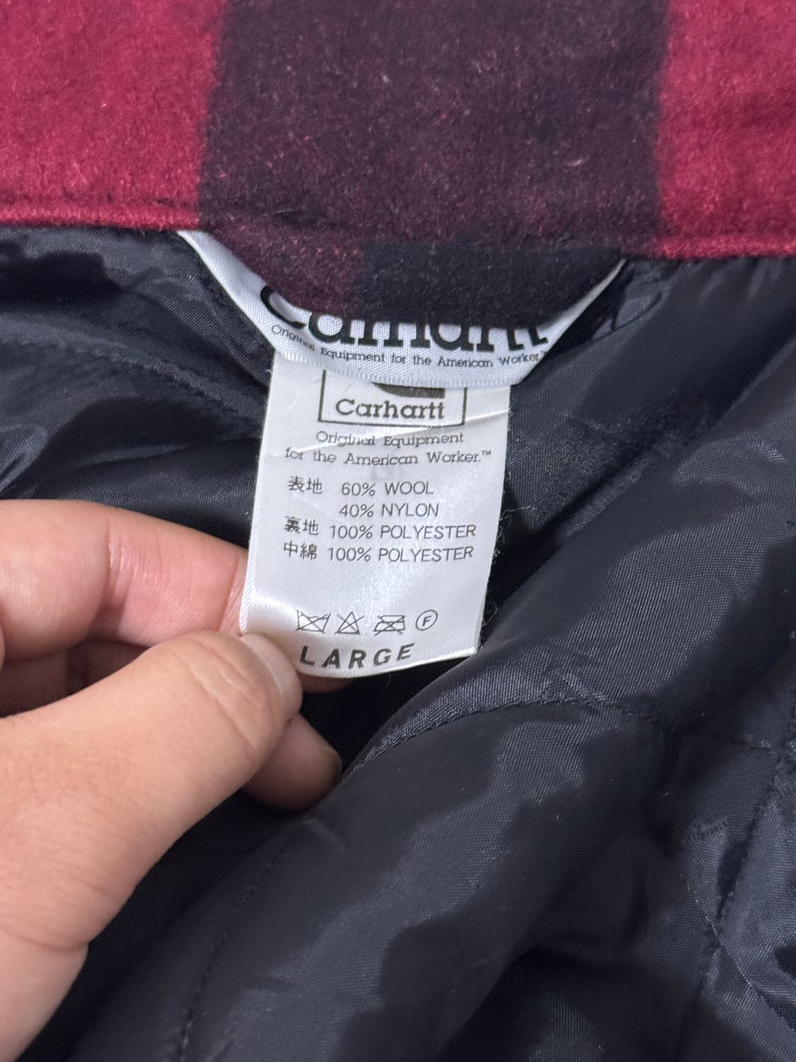 칼하트 버팔로 체크 울 워크자켓 상품이미지5