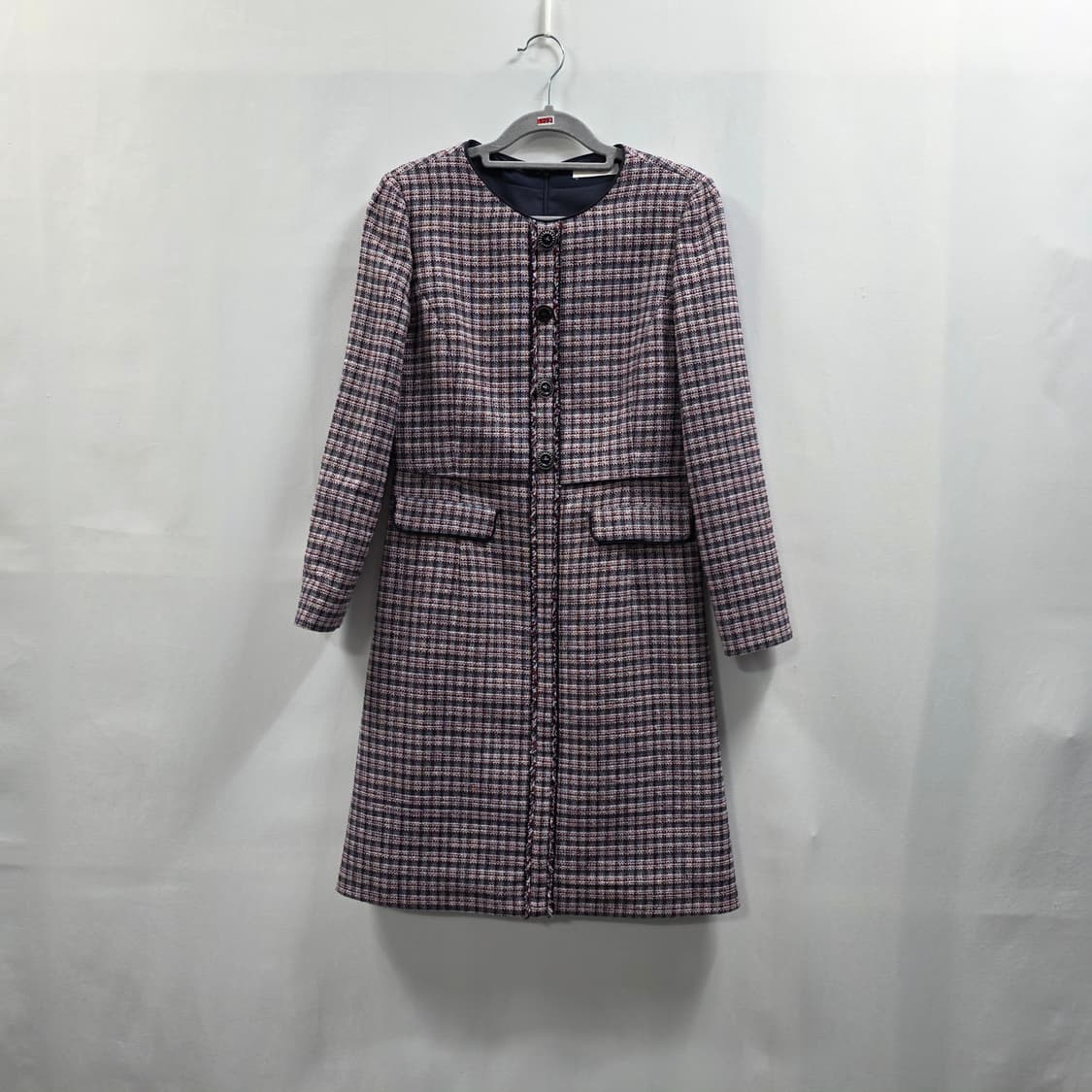 1292 지고트 트위드 원피스 여성 55 / 노카라 클래식 원피스 상품이미지1