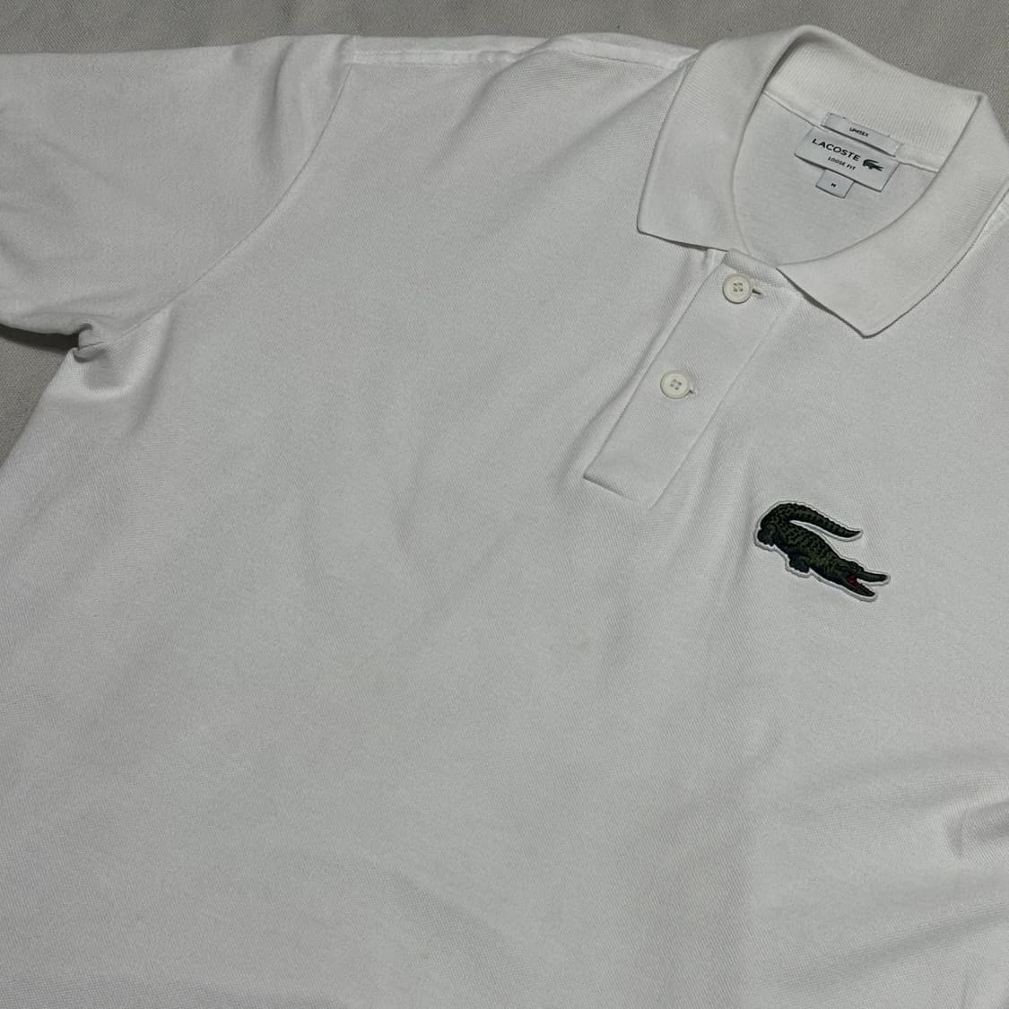 🫶🏻 라코스테 루즈핏 화이트 카라 반팔티셔츠 🫶🏻 상품이미지2