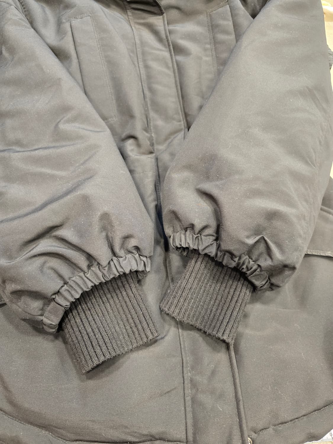 올리브데올리브 검정색 후드 다운패딩 점퍼 허리 스트링 S~M 상품이미지6