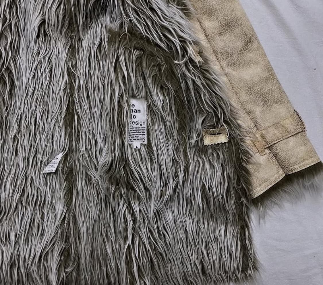 Semantic design faux fur trimming beige 상품이미지3