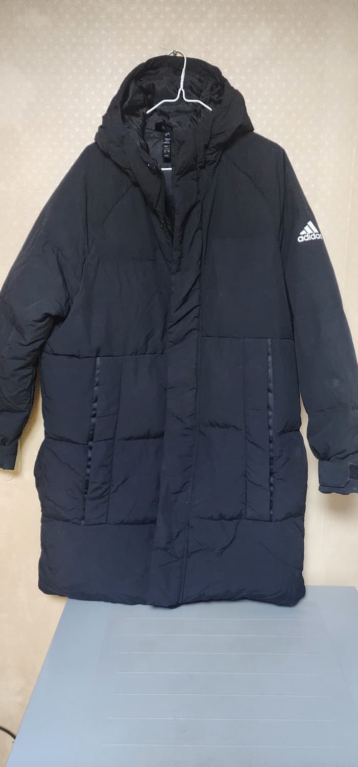 아디다스 남성 down coa 덕다운 롱패딩 블랙2xl 상태최상 상품이미지3