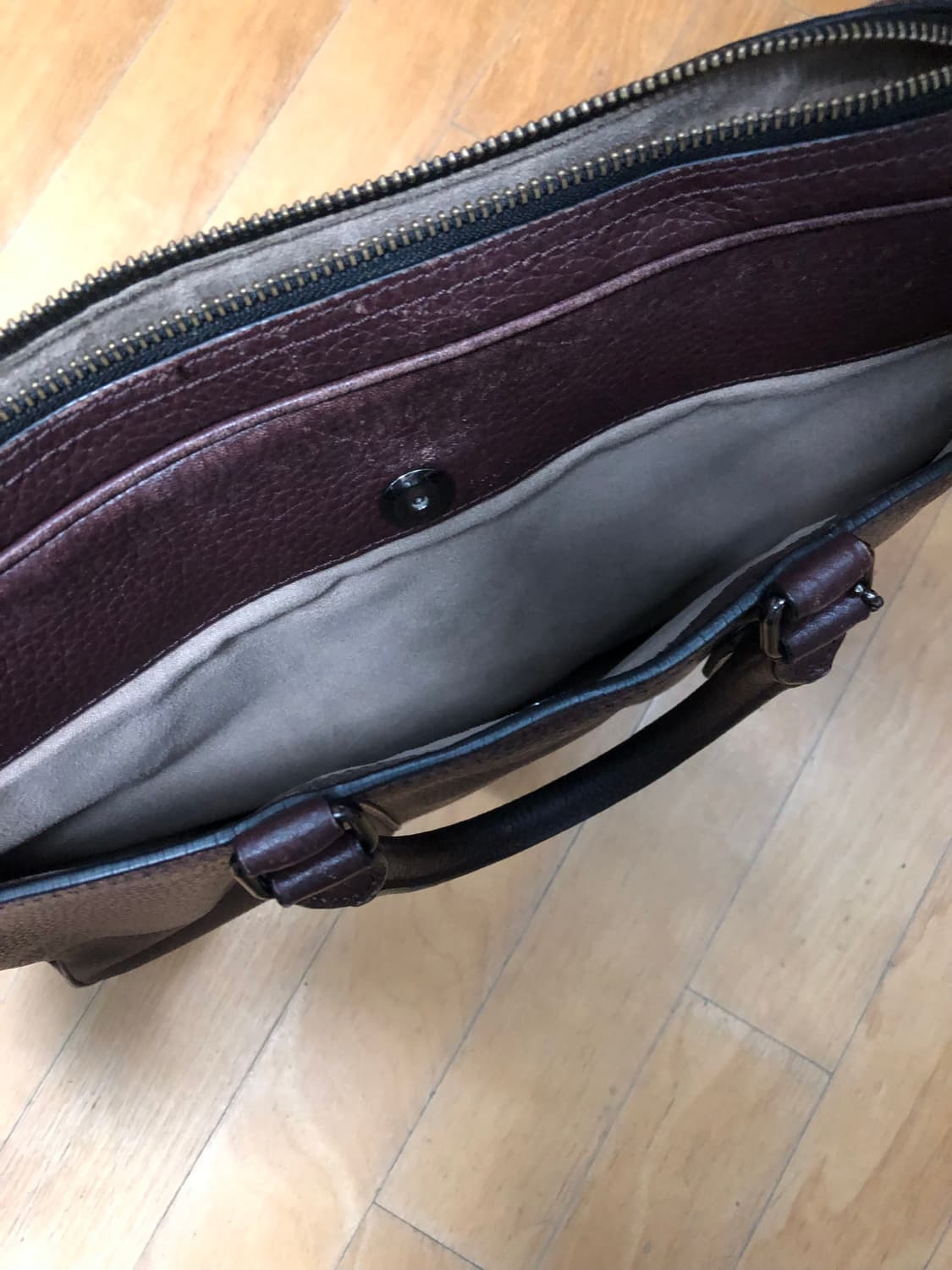 코치 클래식 슬림 브라운 레더 서류가방 브리프케이스 상품이미지6