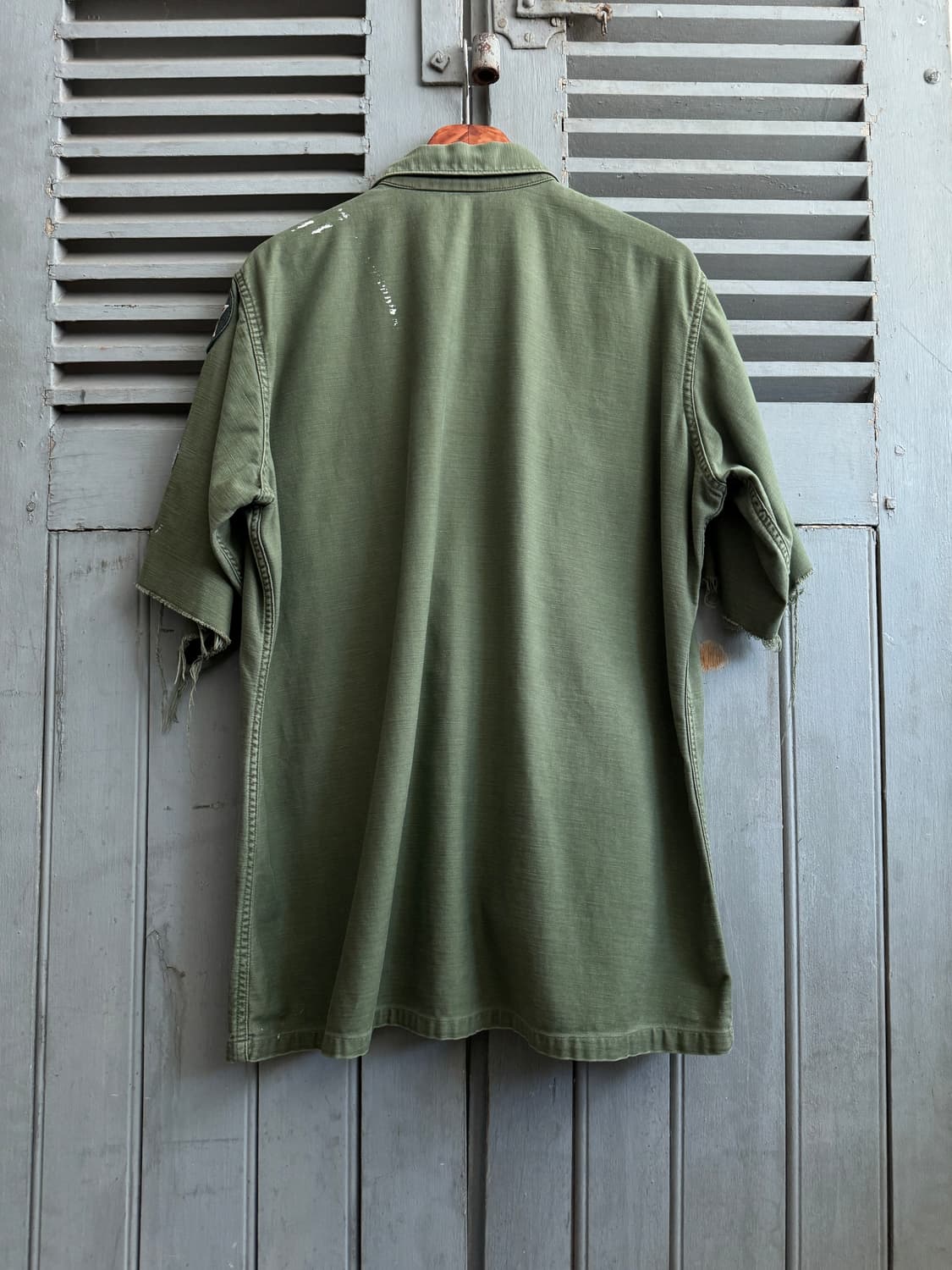 [XL]70's 오리지널 U.S 밀리터리 OG-107 컷오프 셔츠 상품이미지8