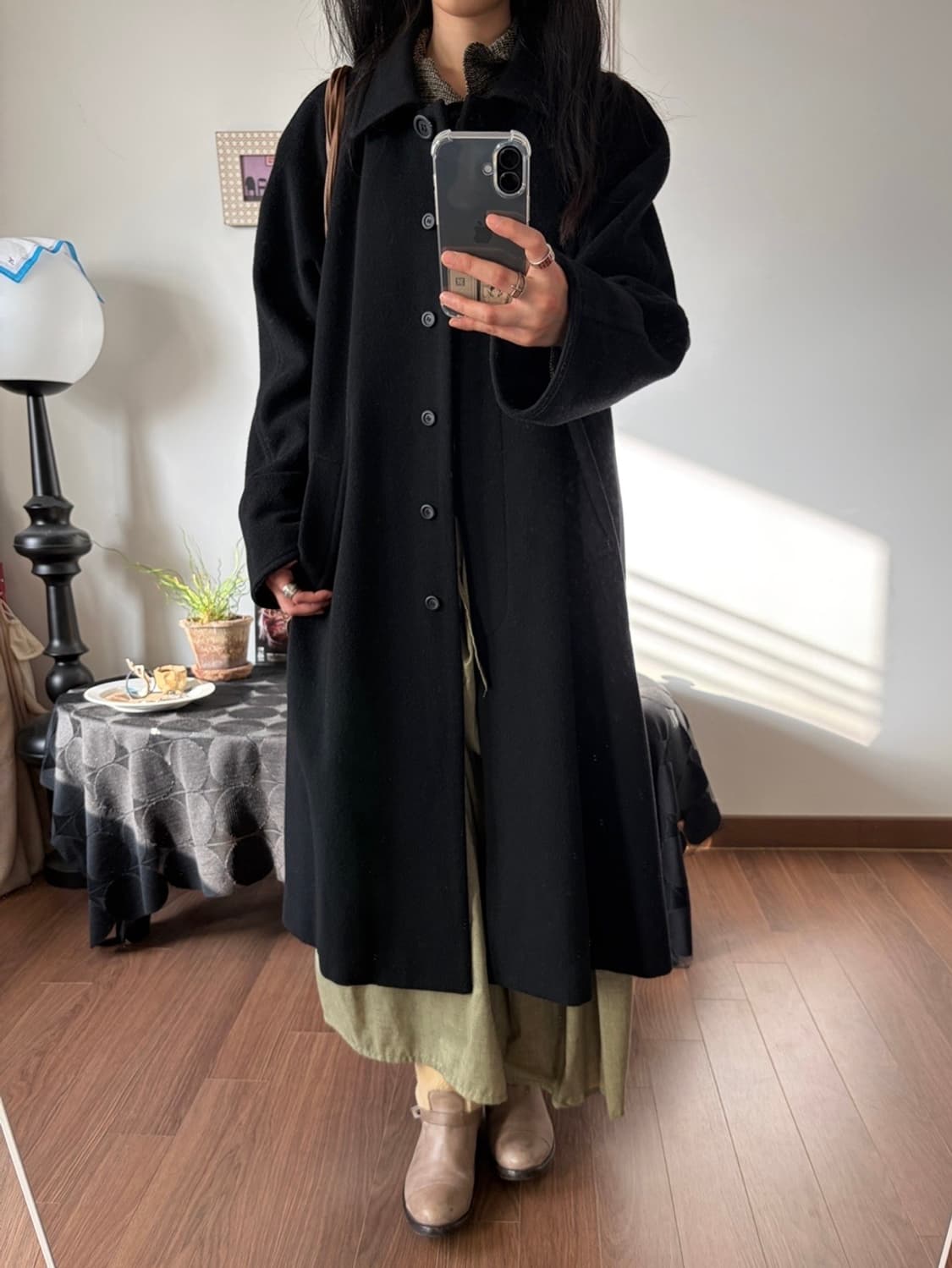 wool 100% long coat 상품이미지2