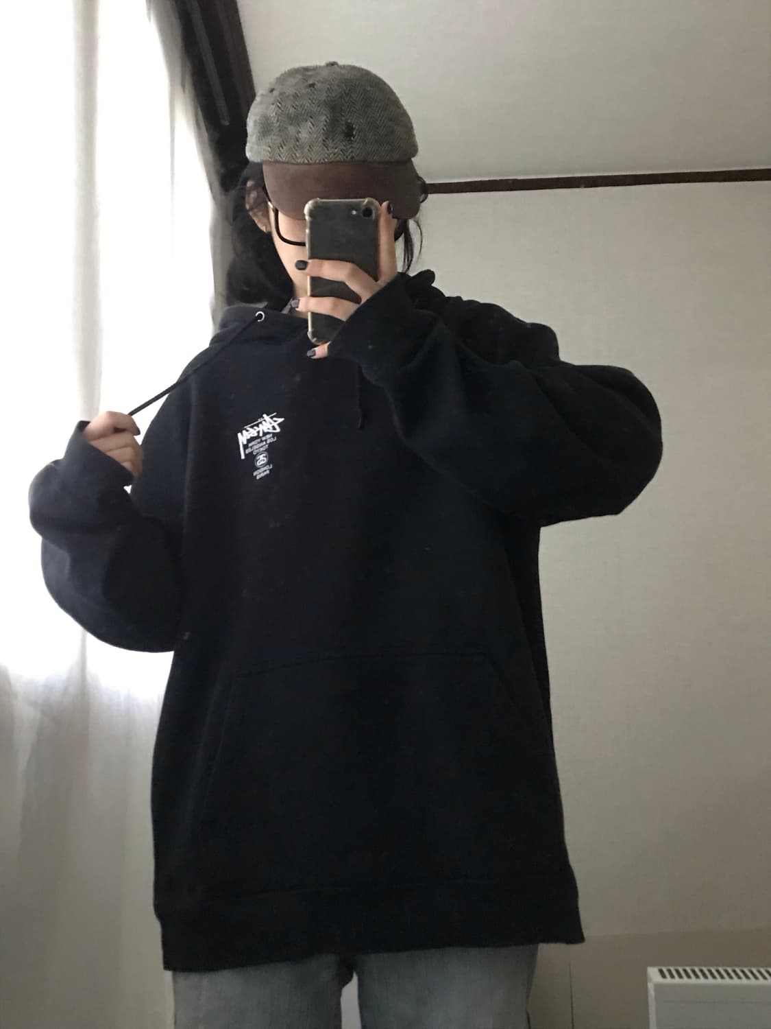 스투시 월드투어 블랙 후드티 상품이미지6