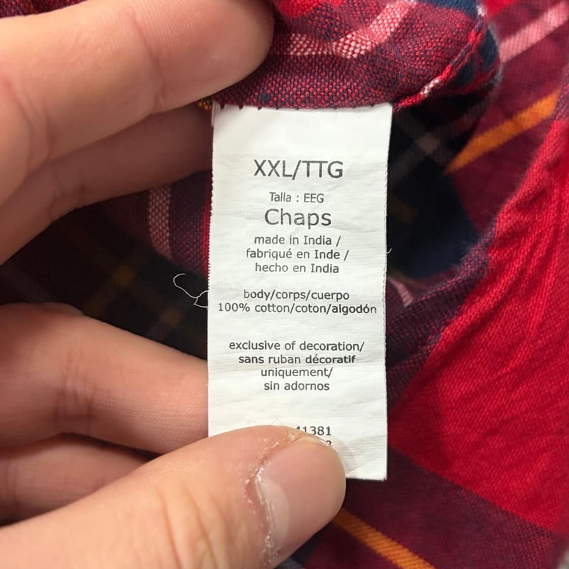 챕스 랄프로렌 타탄체크 셔츠 v1344 상품이미지7