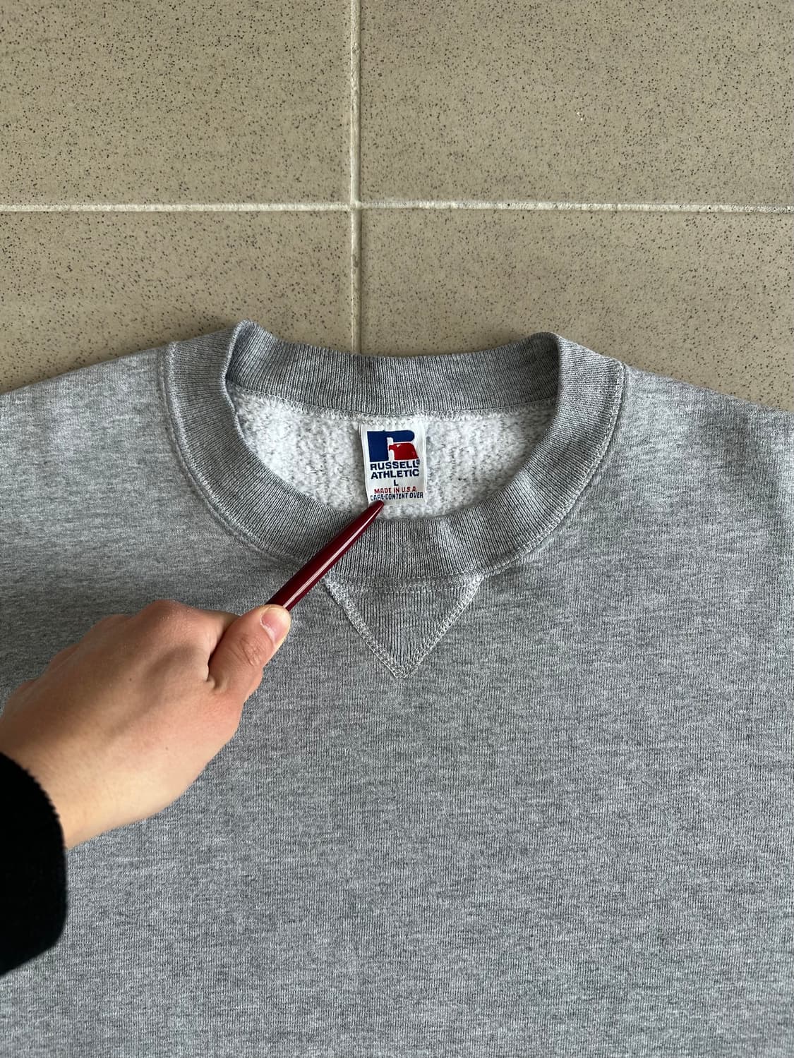 90s 빈티지 러셀 스웻셔츠 그레이 L USA 상품이미지6