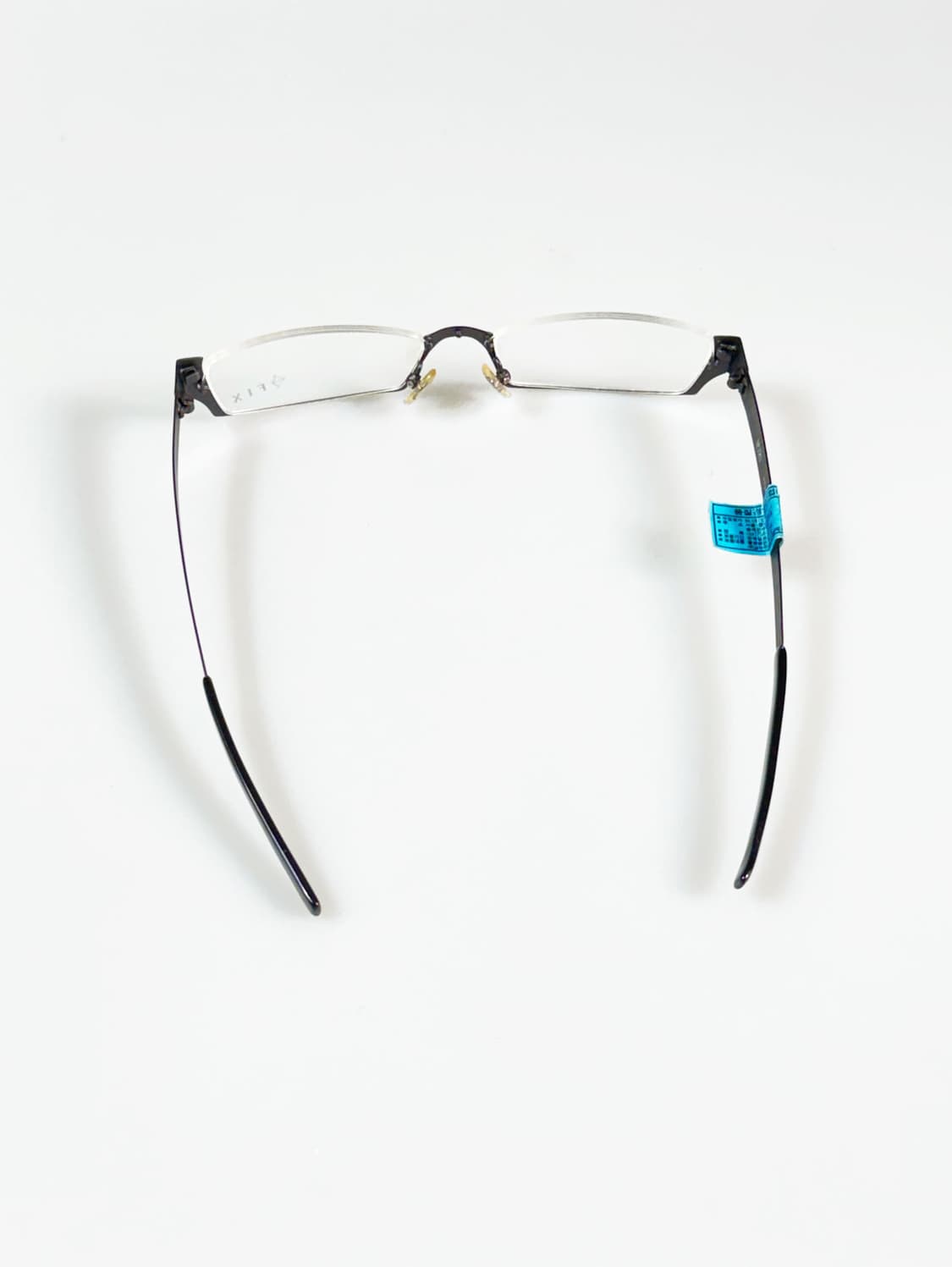 FIX 다크 그레이 메탈 스퀘어 역반무테 빈티지 안경 상품이미지6