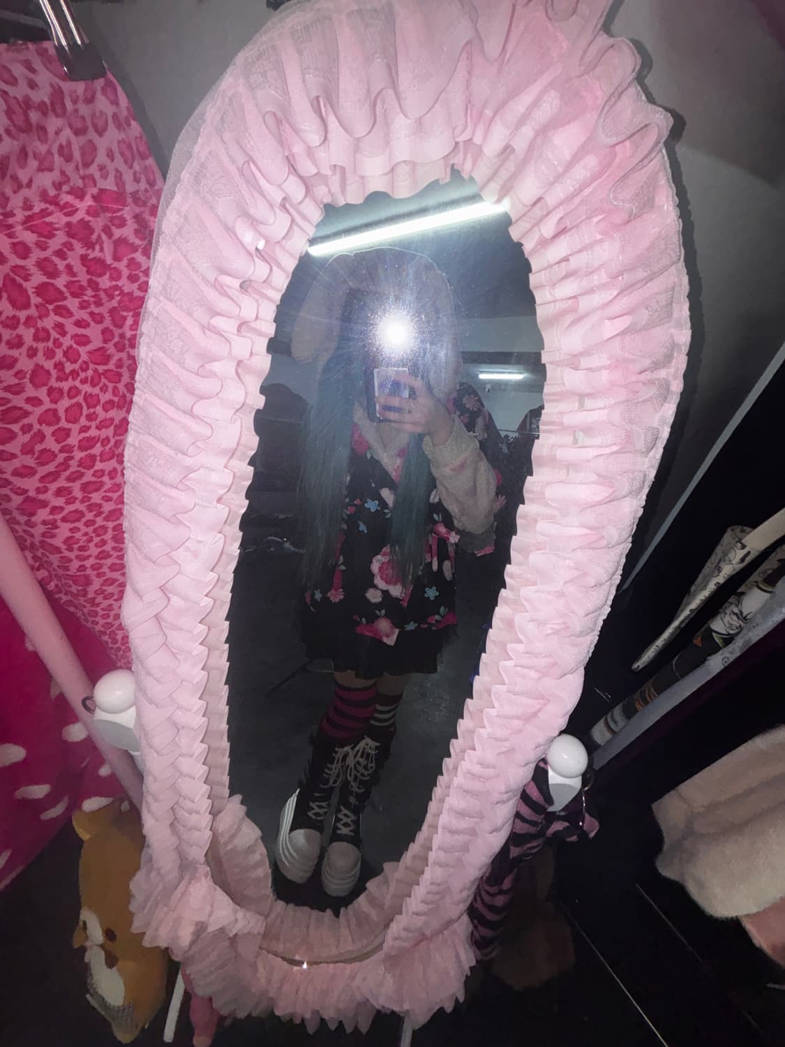 핑크 플라워 패턴 하오리 가디건 상품이미지4