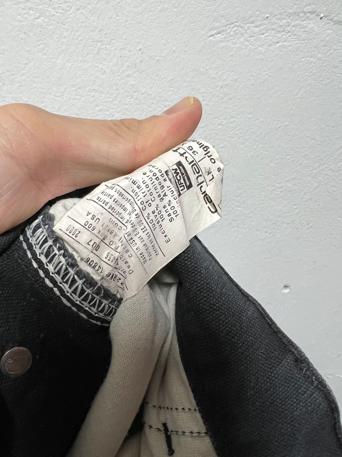 칼하트 릴렉스 핏 데님 더블니 워크 팬츠 상품이미지5