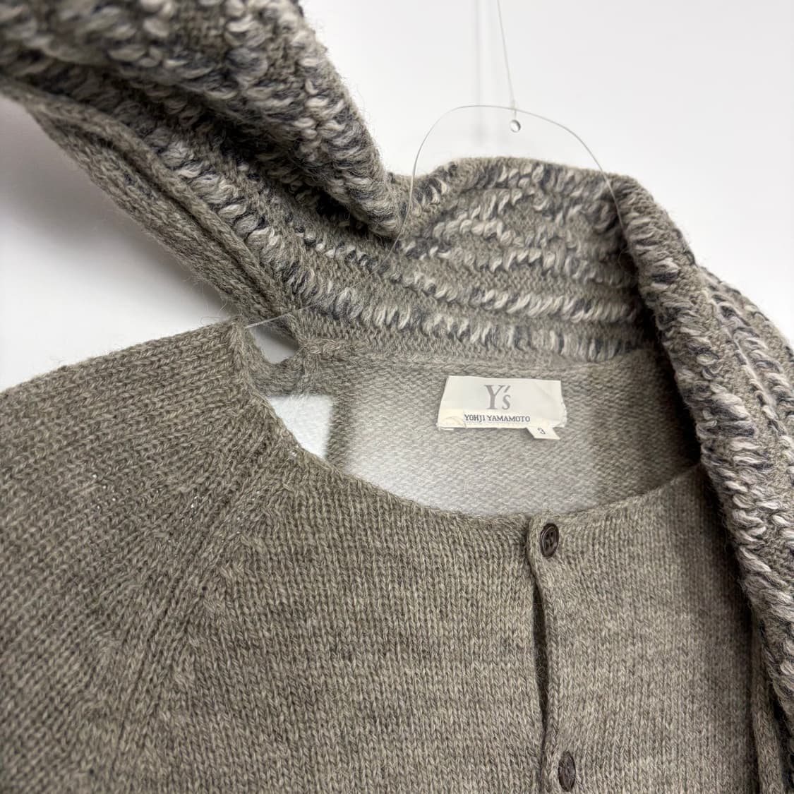 요지야마모토 패턴 니트 가디건 상품이미지4