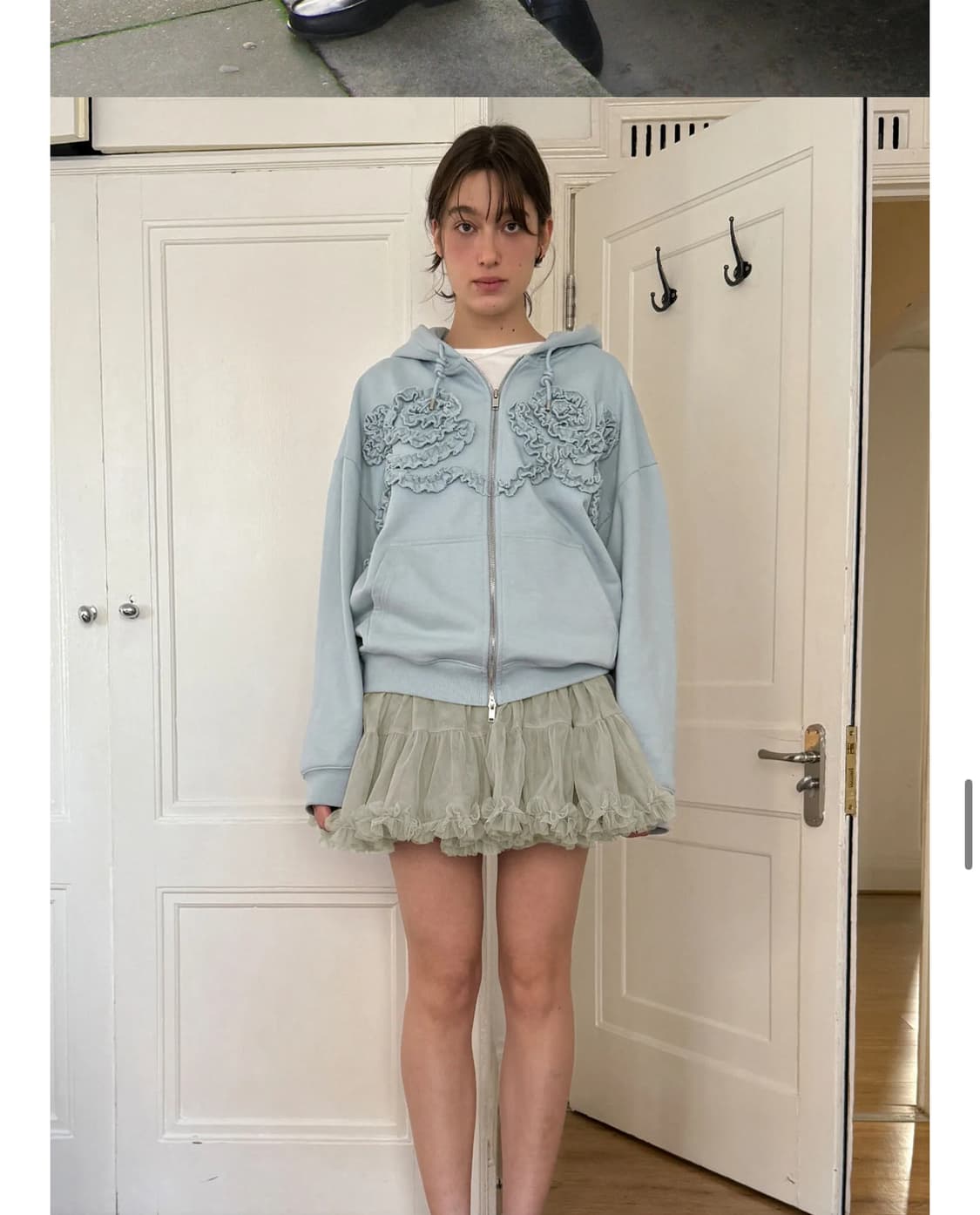 시눈 rose firll 후드집업 블루 상품이미지1