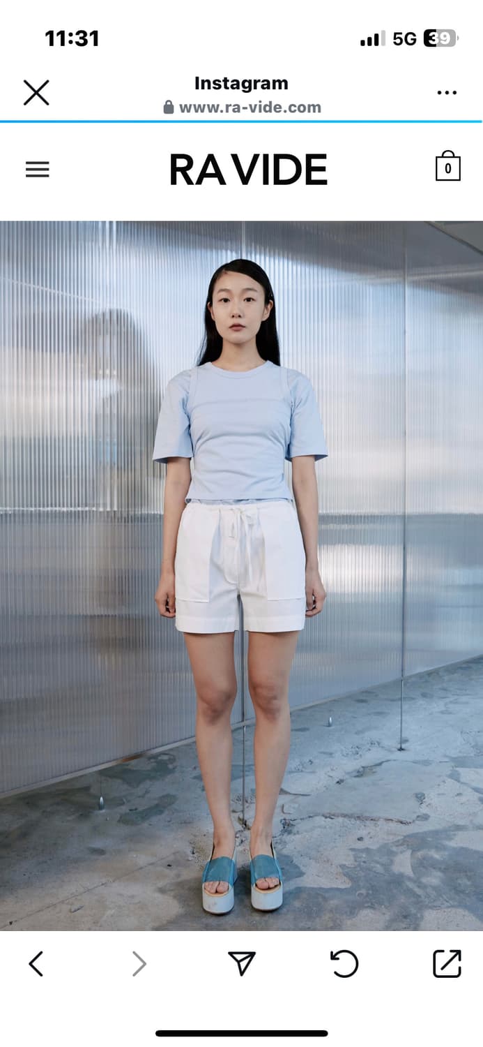 RAVIDE STRING LAYERED TEE SKY BLUE 상품이미지1