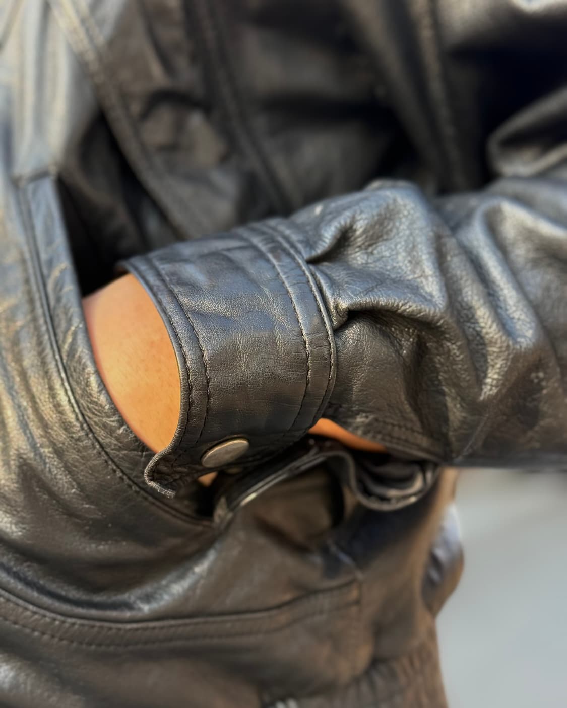 빈티지 레더 봄버자켓 100-105 상품이미지10