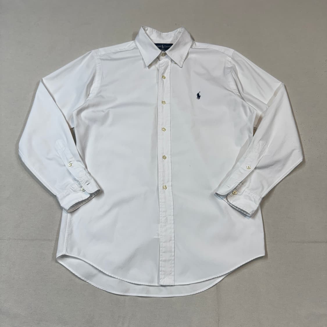 S) 폴로 랄프로렌 클래식 화이트 옥스포드 셔츠 커스텀핏 상품이미지1