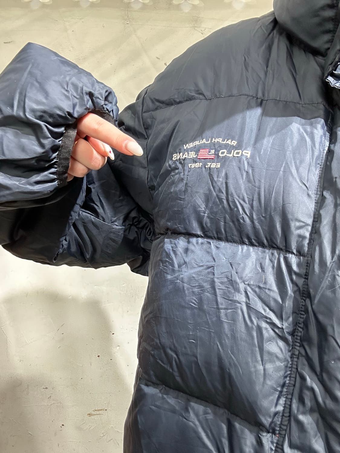 폴로 랄프 로렌 네이비 푸퍼 패딩 L 상품이미지4