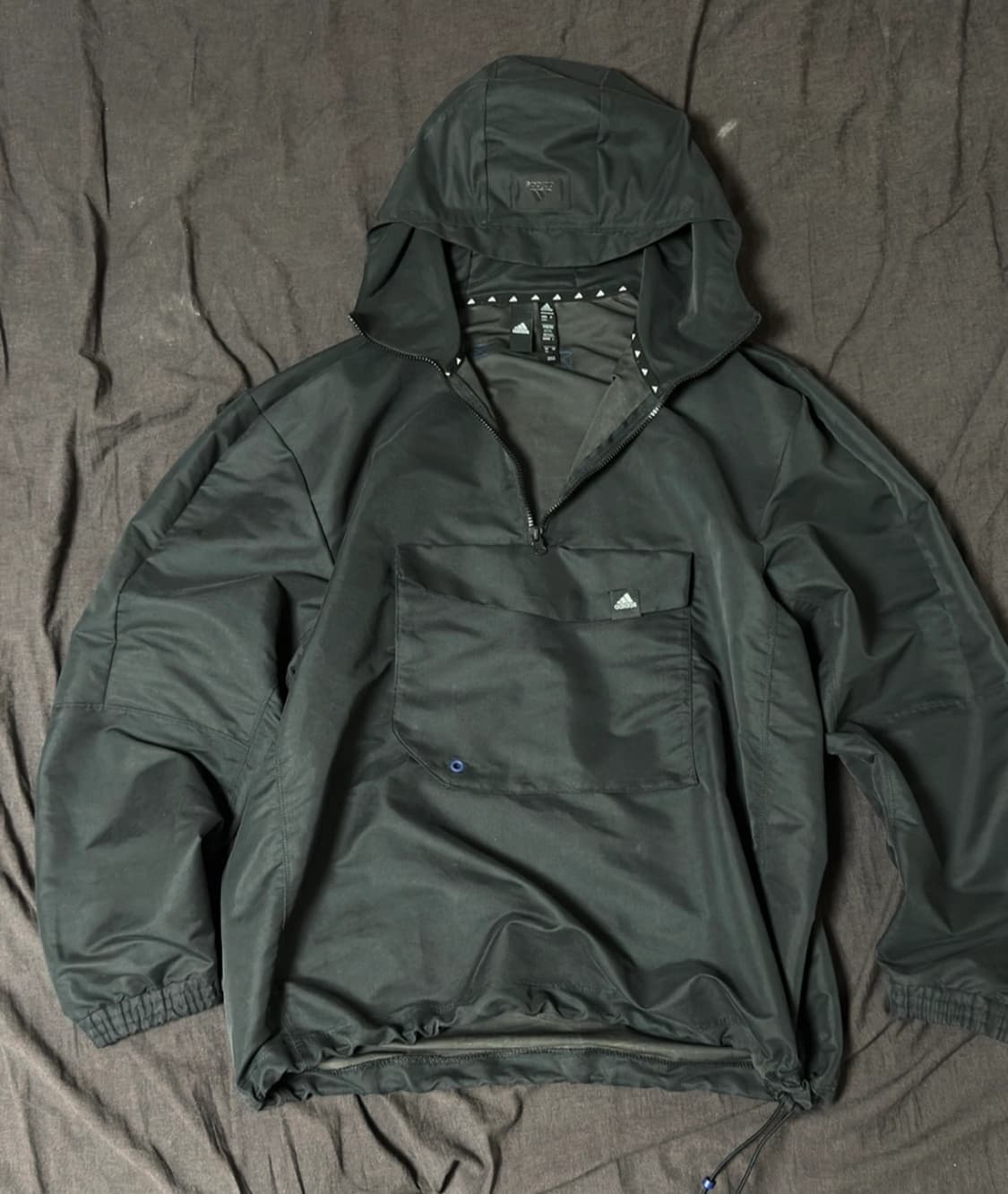 아디다스 블랙 M ANORAK 아노락 후드 자켓  상품이미지3