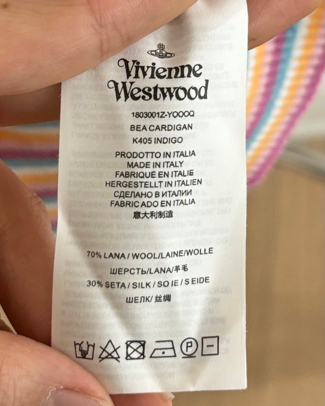 비비안웨스트우드 베아 레인보우 크롭 가디건 상품이미지8